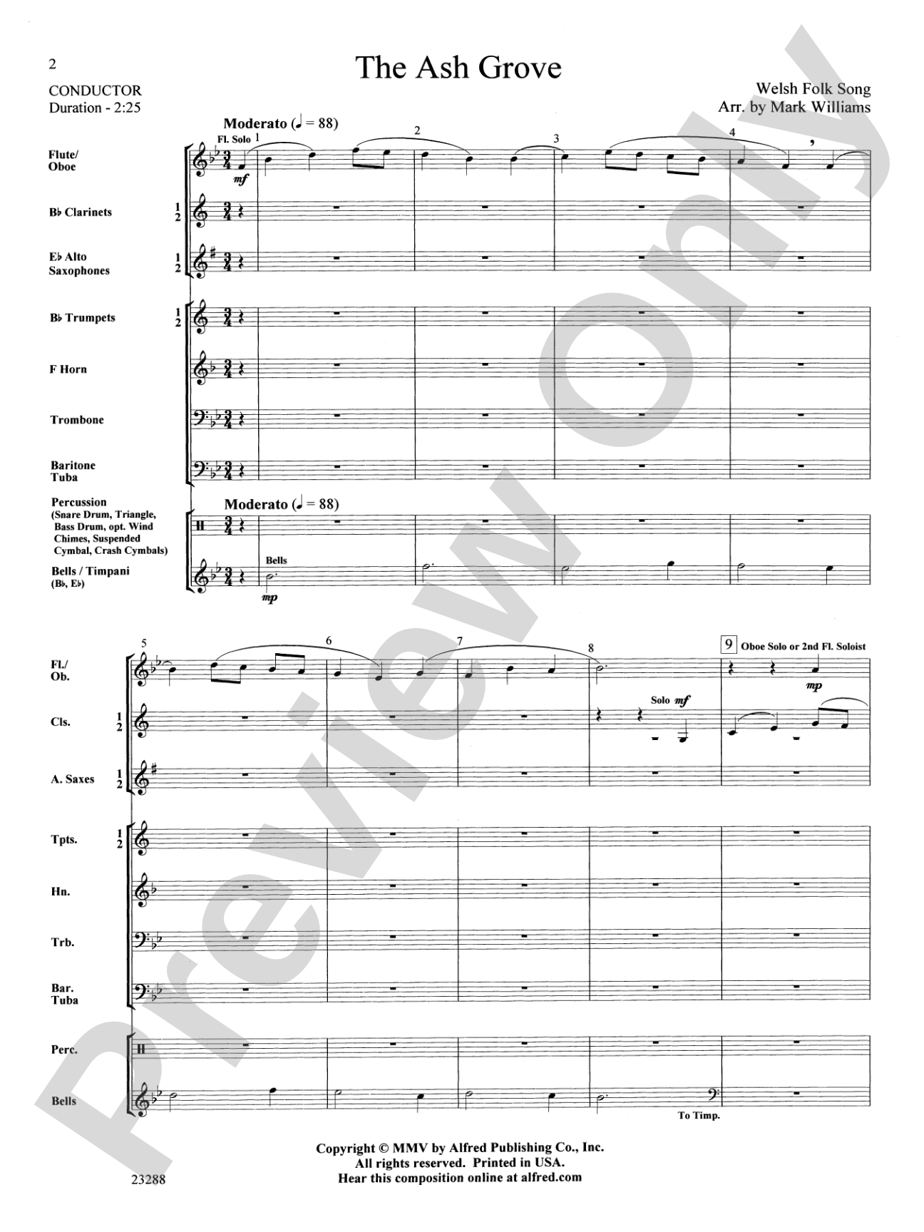 The Ash Grove: Score