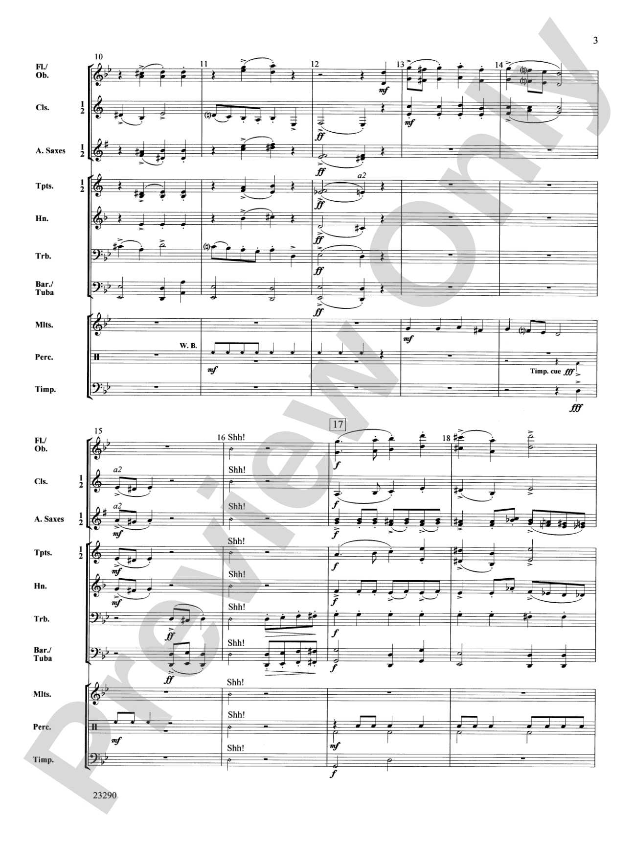 The Monster Under the Bed: Concert Band Conductor Score & Parts