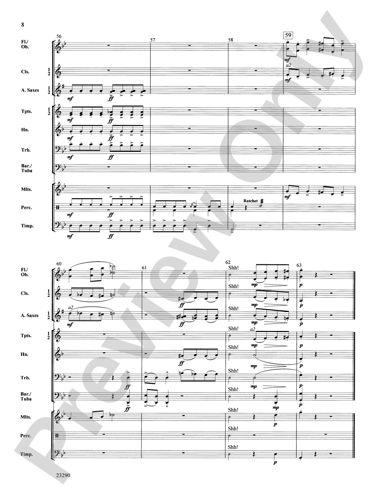 The Monster Under the Bed: Concert Band Conductor Score & Parts