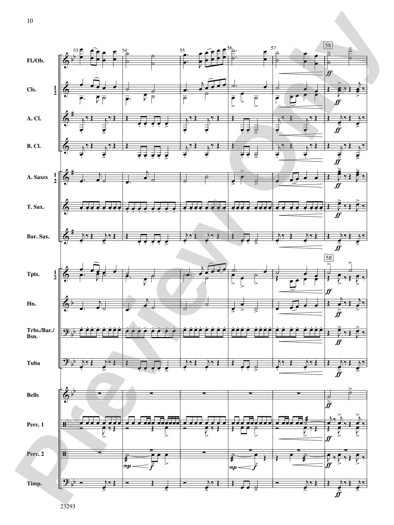 ... when full moon's light: Concert Band Conductor Score & Parts