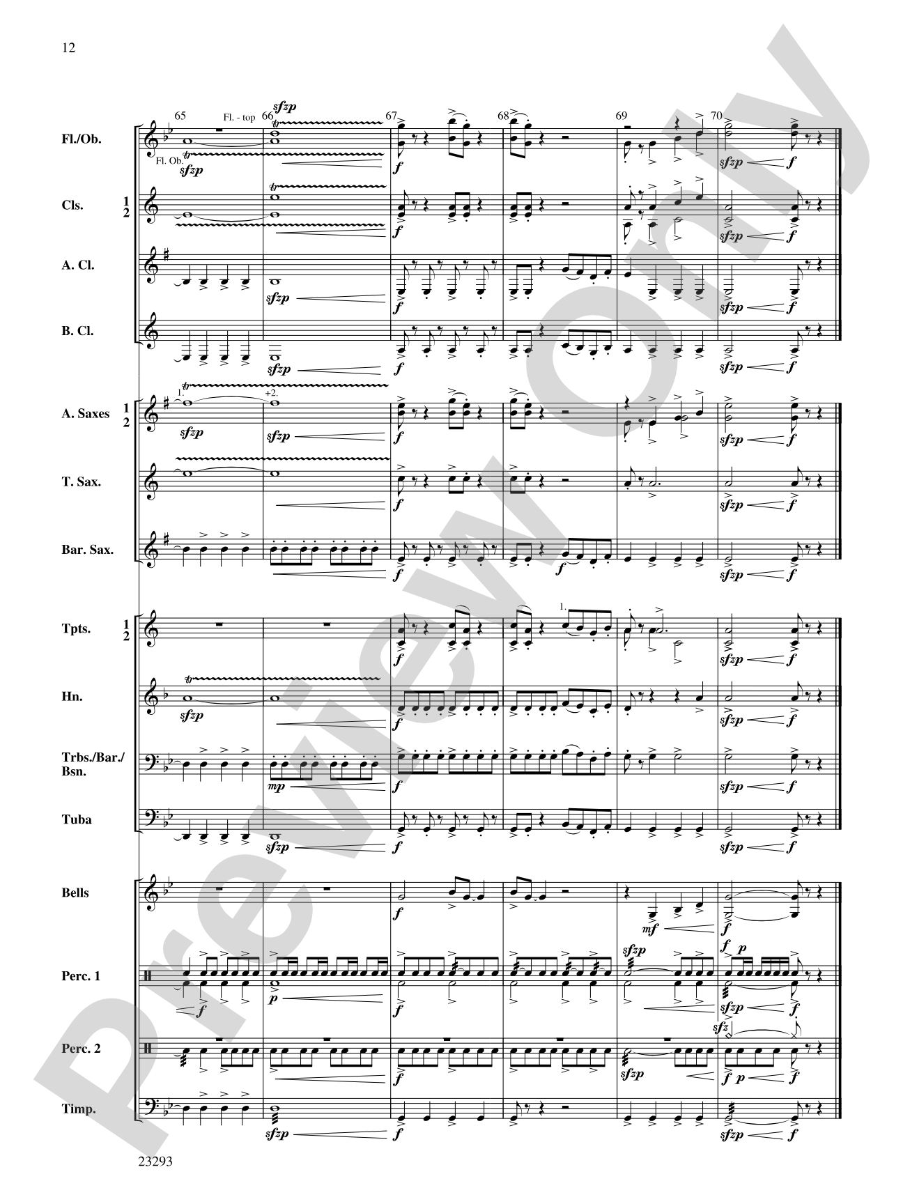 ... when full moon's light: Concert Band Conductor Score & Parts