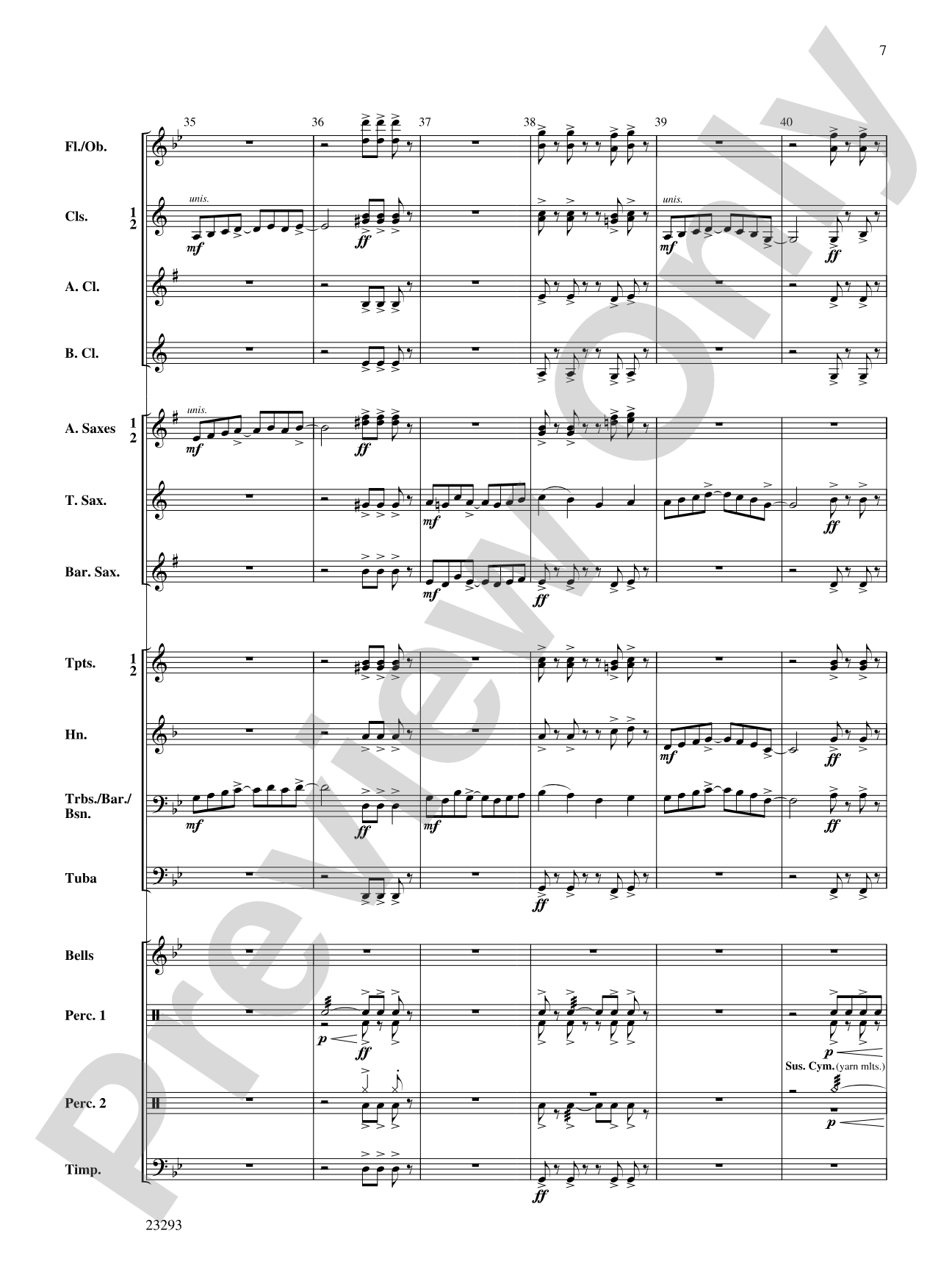... when full moon's light: Concert Band Conductor Score & Parts