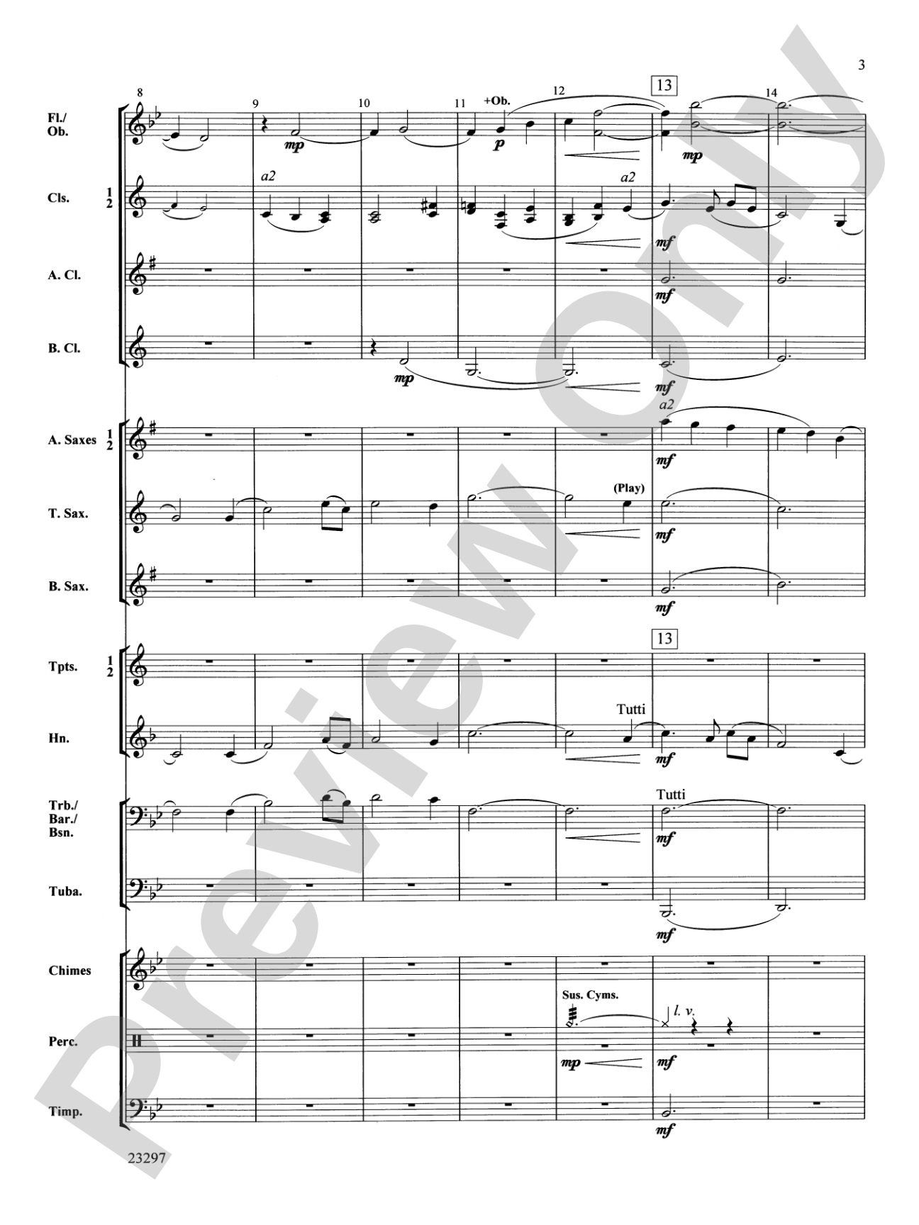 An American Hymntune (Amazing Grace): Concert Band Conductor Score & Parts
