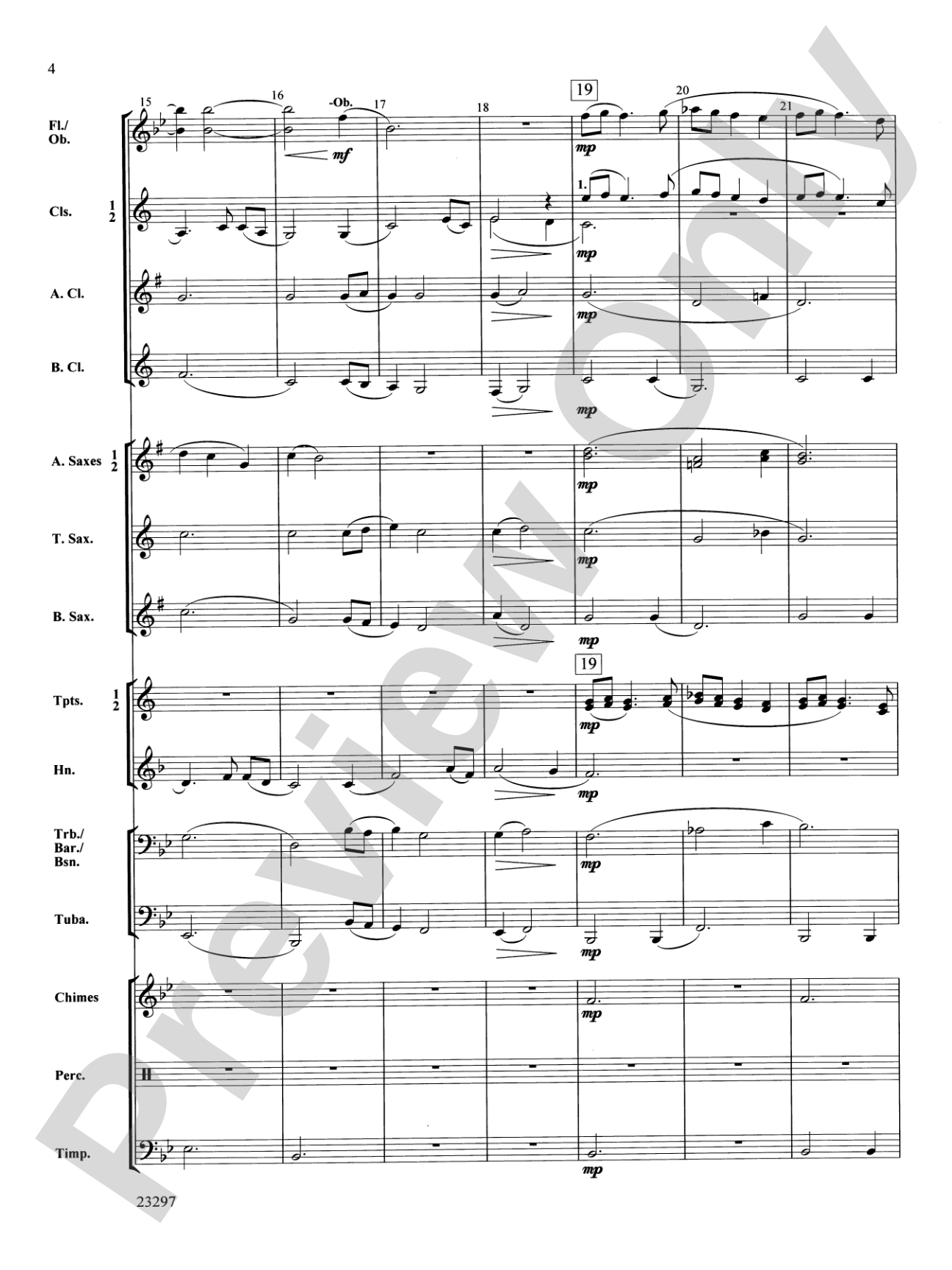 An American Hymntune (Amazing Grace): Concert Band Conductor Score & Parts
