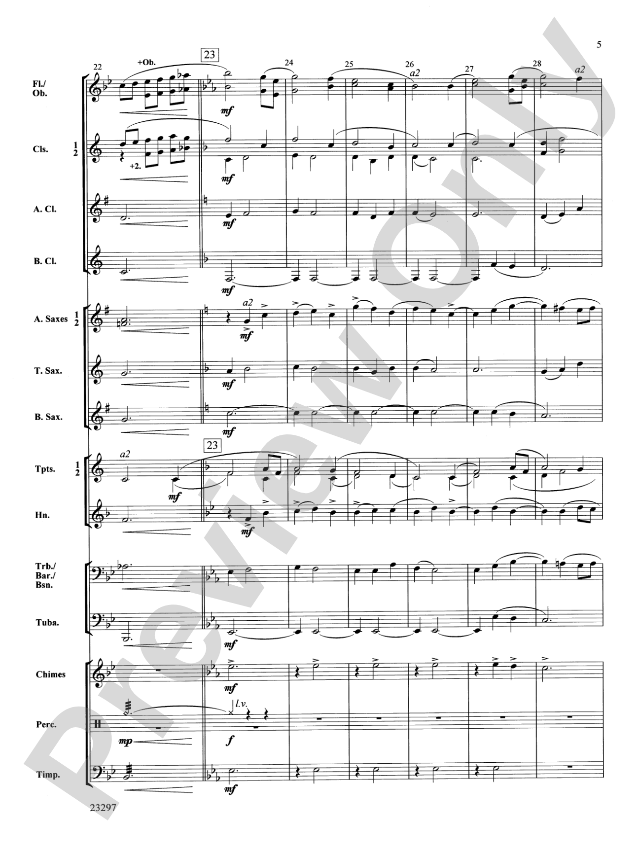 An American Hymntune (Amazing Grace): Concert Band Conductor Score & Parts