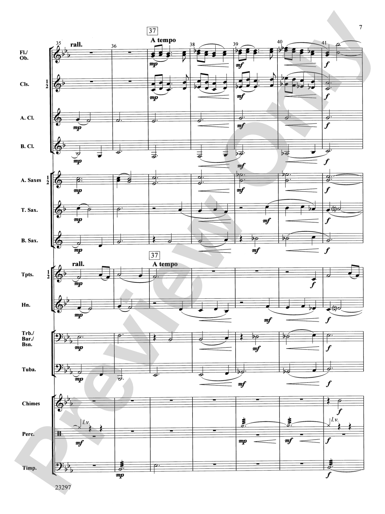 An American Hymntune (Amazing Grace): Concert Band Conductor Score & Parts