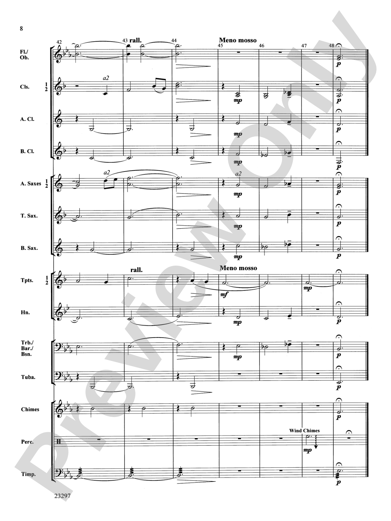 An American Hymntune (Amazing Grace): Concert Band Conductor Score & Parts