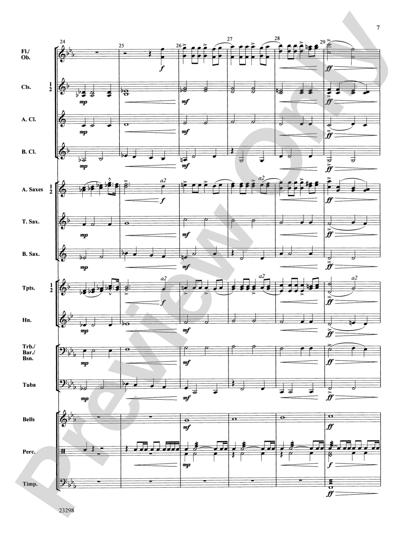 March Mixolydian: Concert Band Conductor Score & Parts