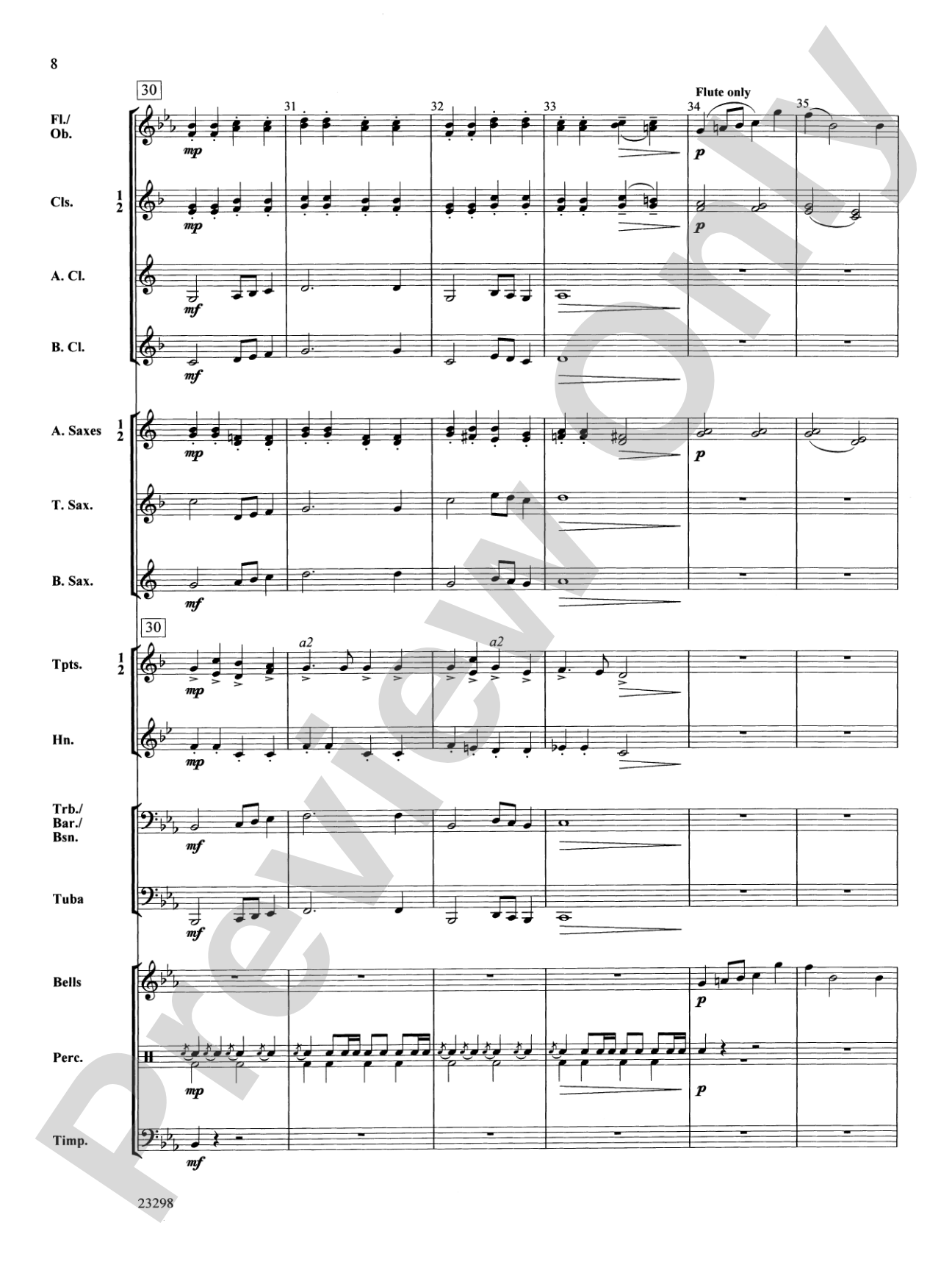 March Mixolydian: Concert Band Conductor Score & Parts