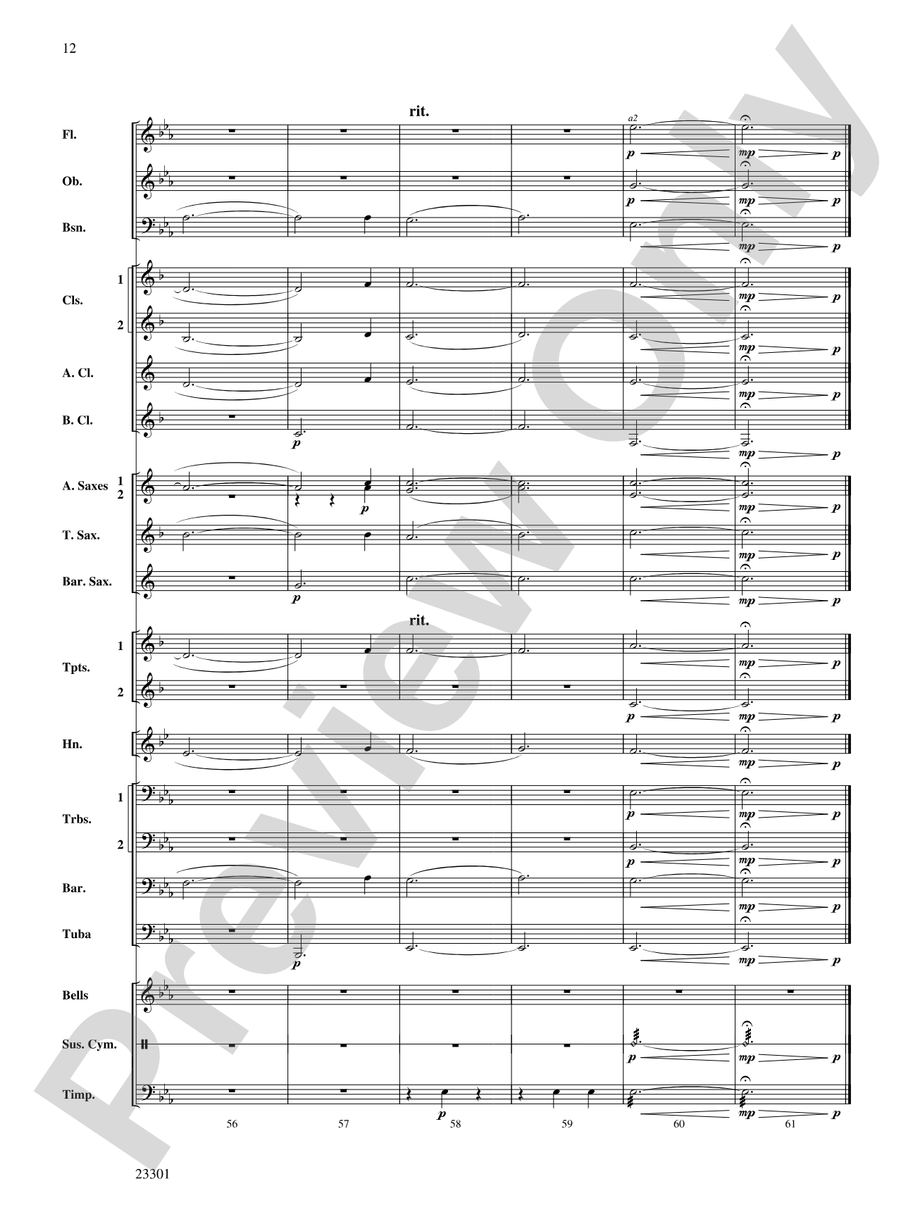 As the Robin to the Meadow: Concert Band Conductor Score & Parts