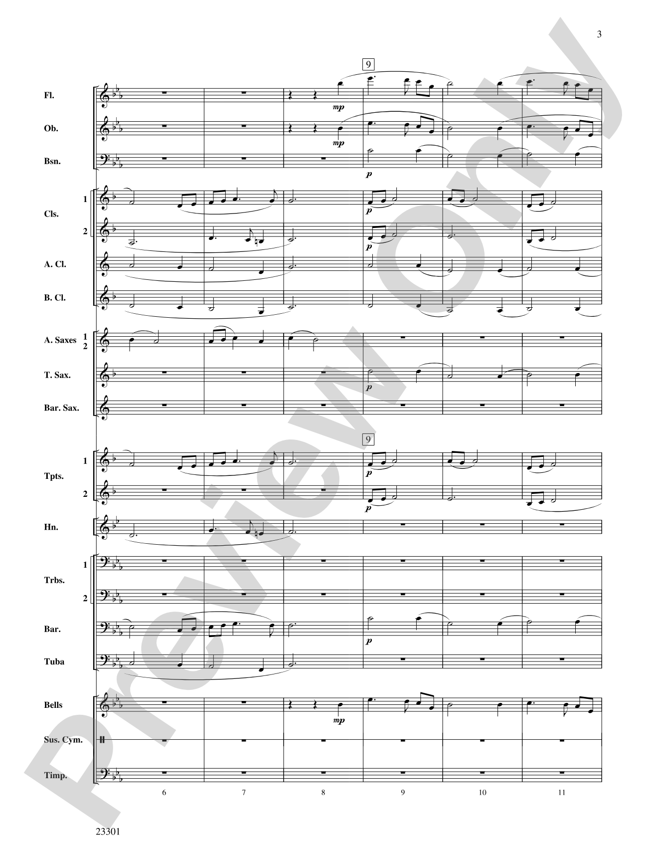 As the Robin to the Meadow: Concert Band Conductor Score & Parts