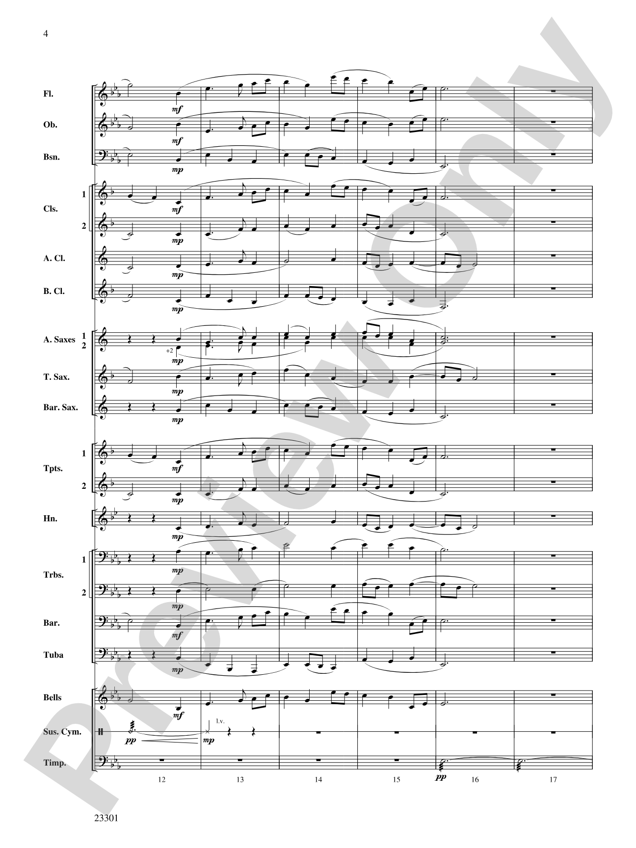 As the Robin to the Meadow: Concert Band Conductor Score & Parts
