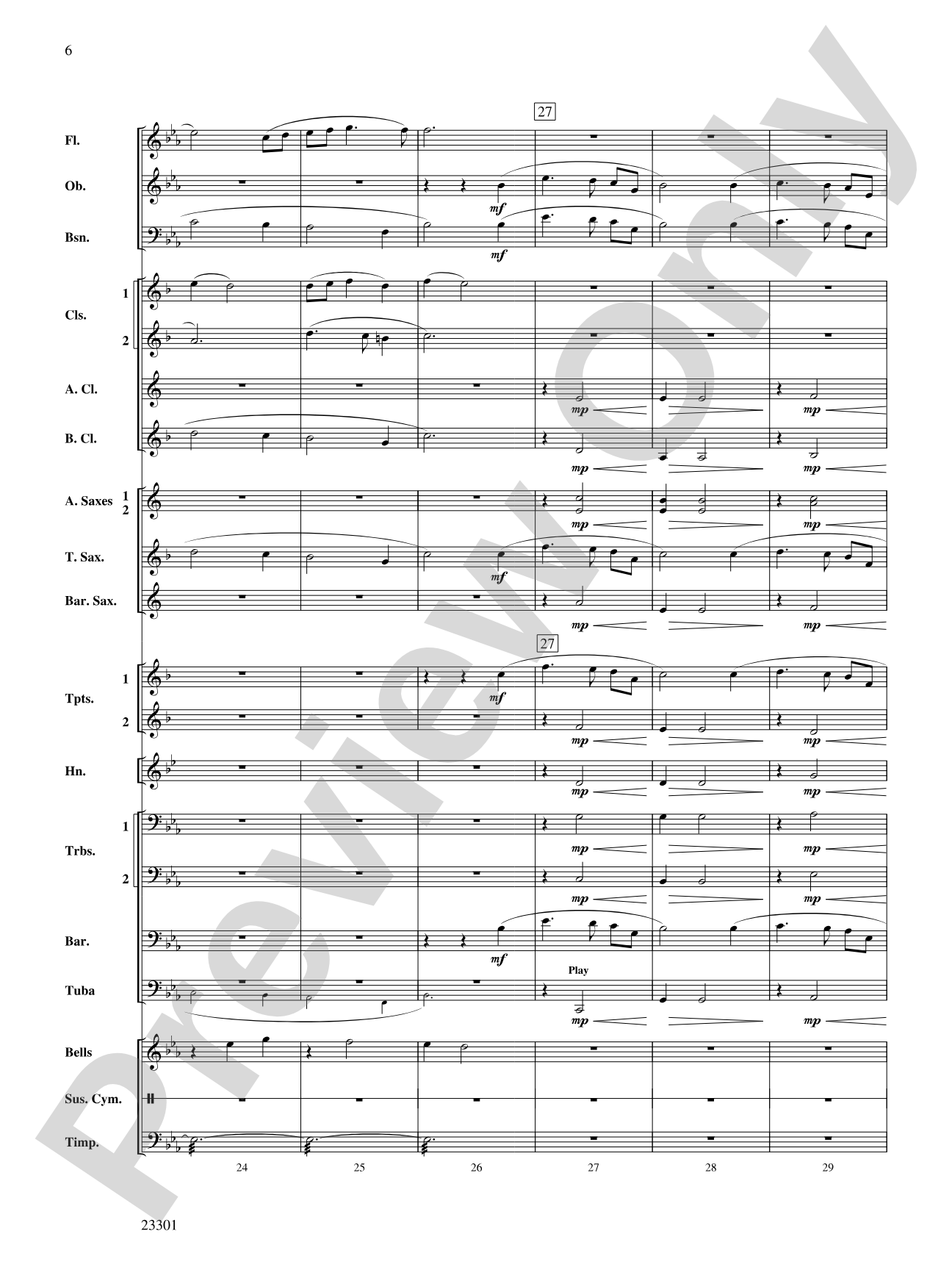 As the Robin to the Meadow: Concert Band Conductor Score & Parts