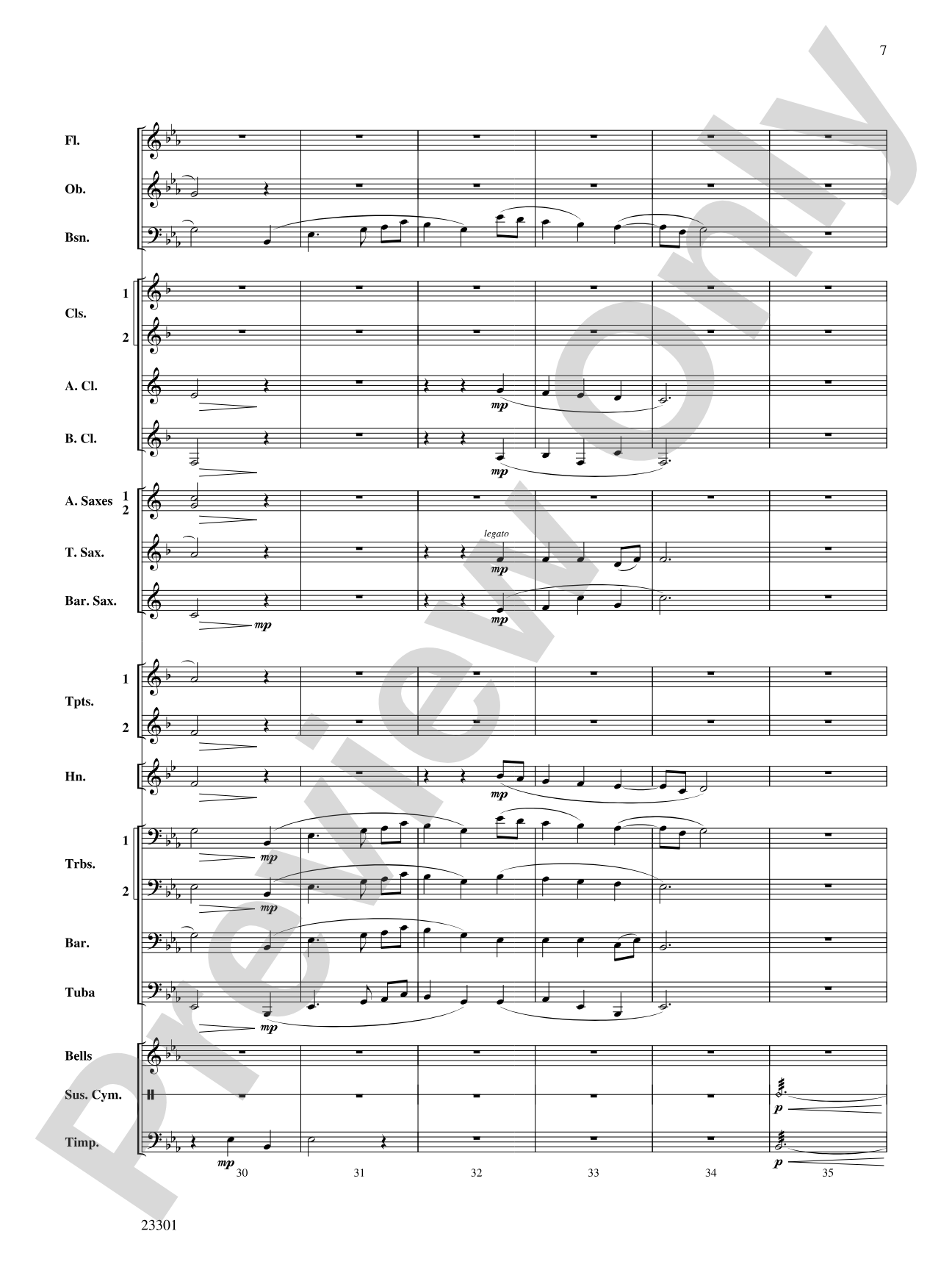 As the Robin to the Meadow: Concert Band Conductor Score & Parts