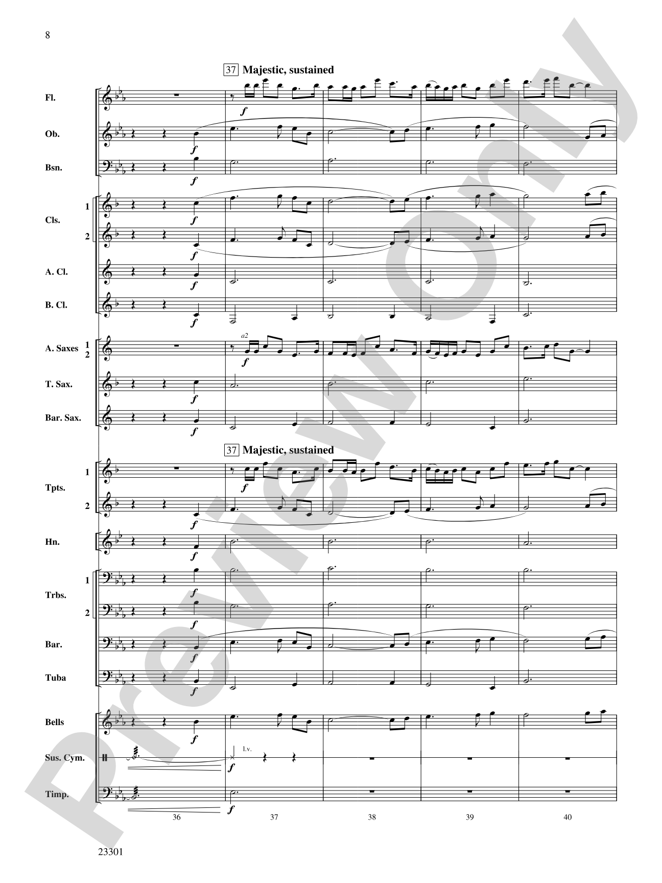 As the Robin to the Meadow: Concert Band Conductor Score & Parts