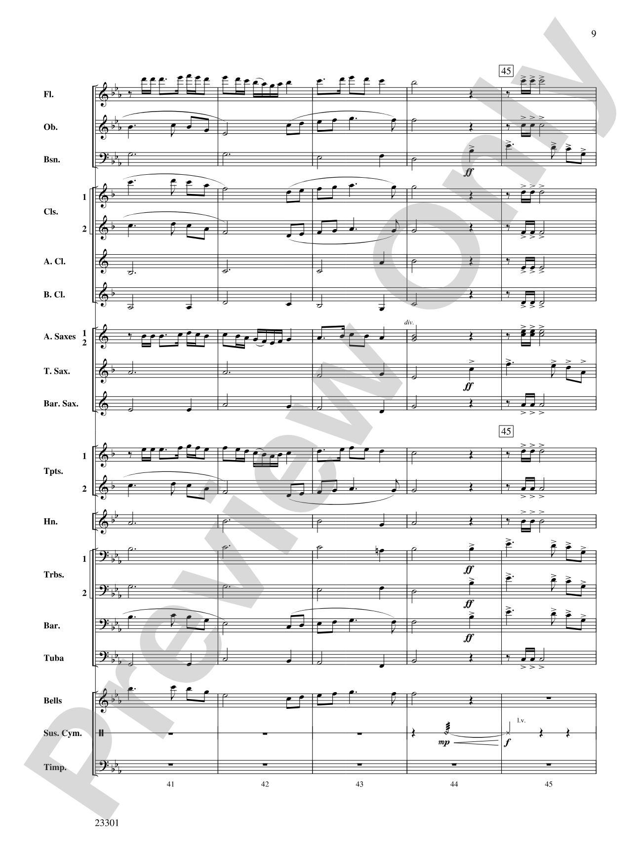 As the Robin to the Meadow: Concert Band Conductor Score & Parts