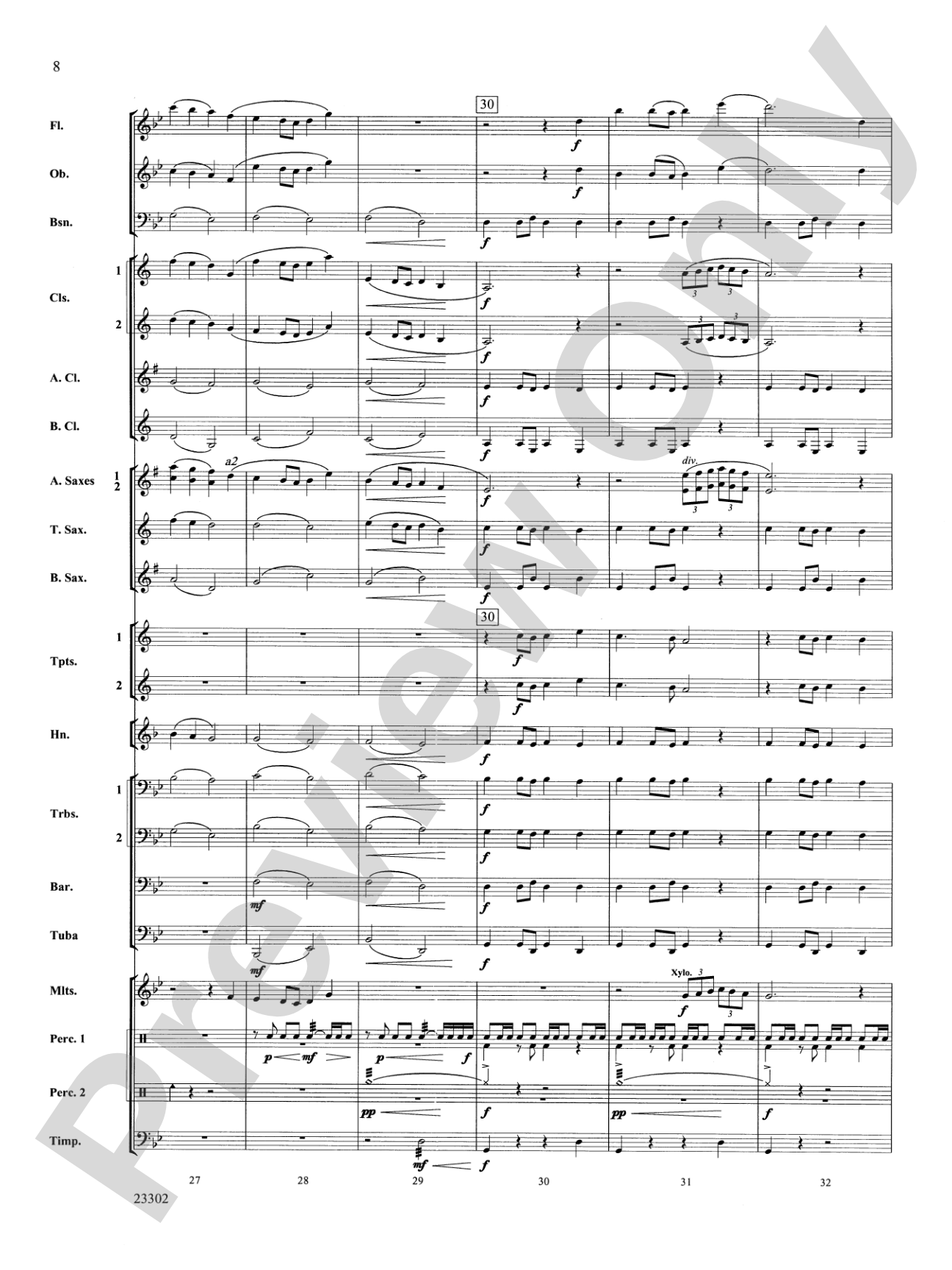 White Water Journey: Concert Band Conductor Score & Parts