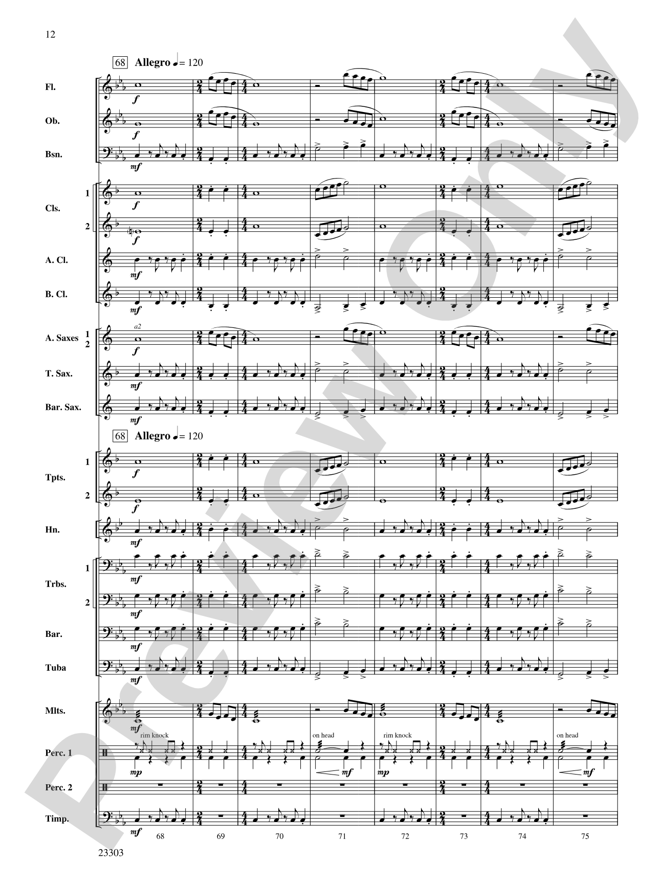 Chronos: Concert Band Conductor Score & Parts