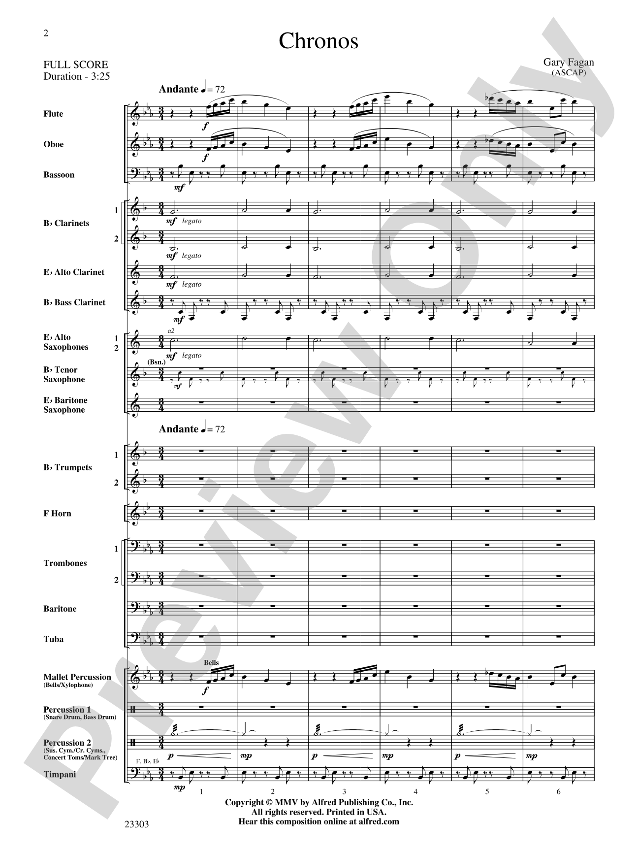 Chronos: Concert Band Conductor Score & Parts