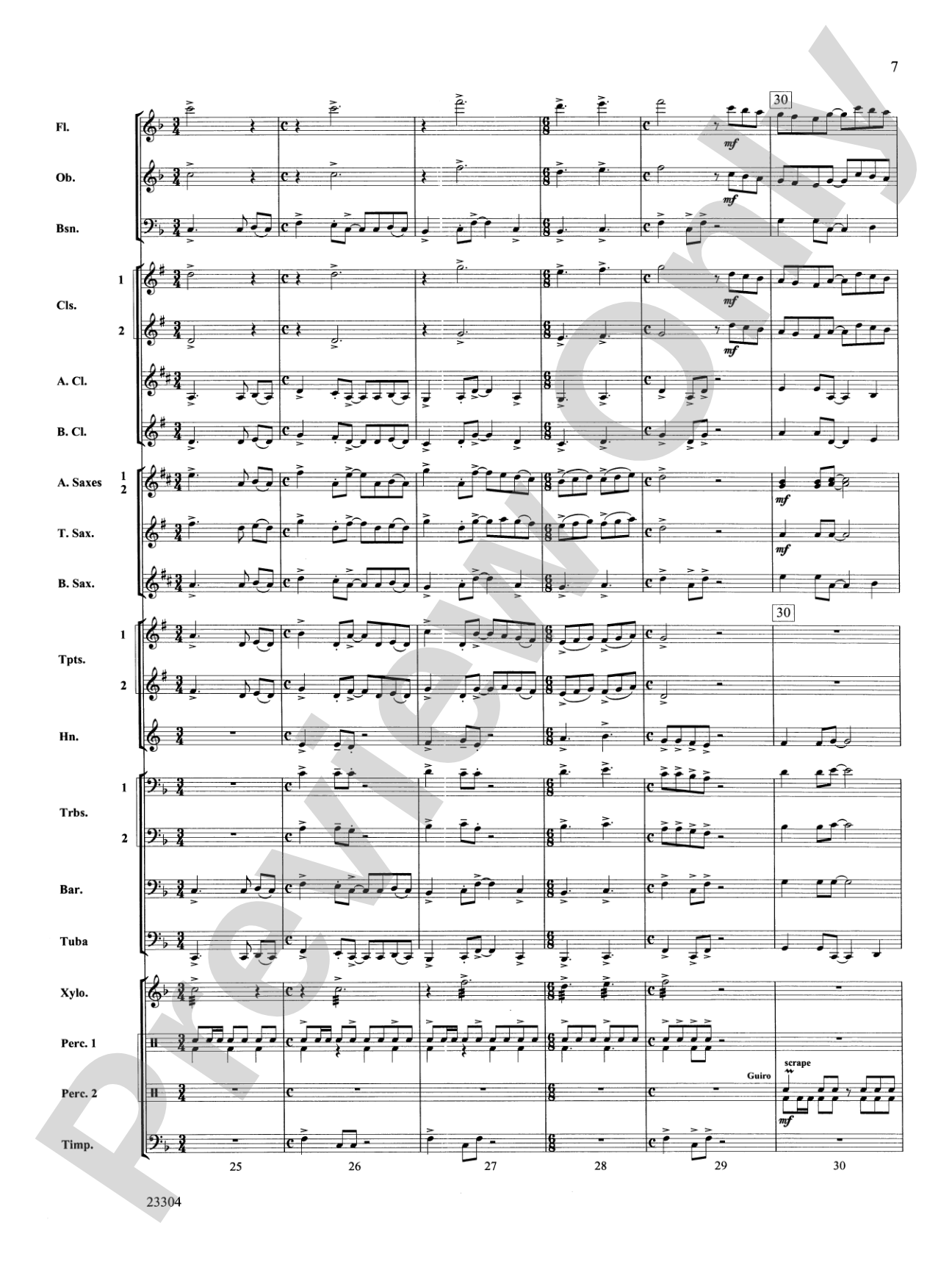 Ciudad de Festivales: Concert Band Conductor Score & Parts
