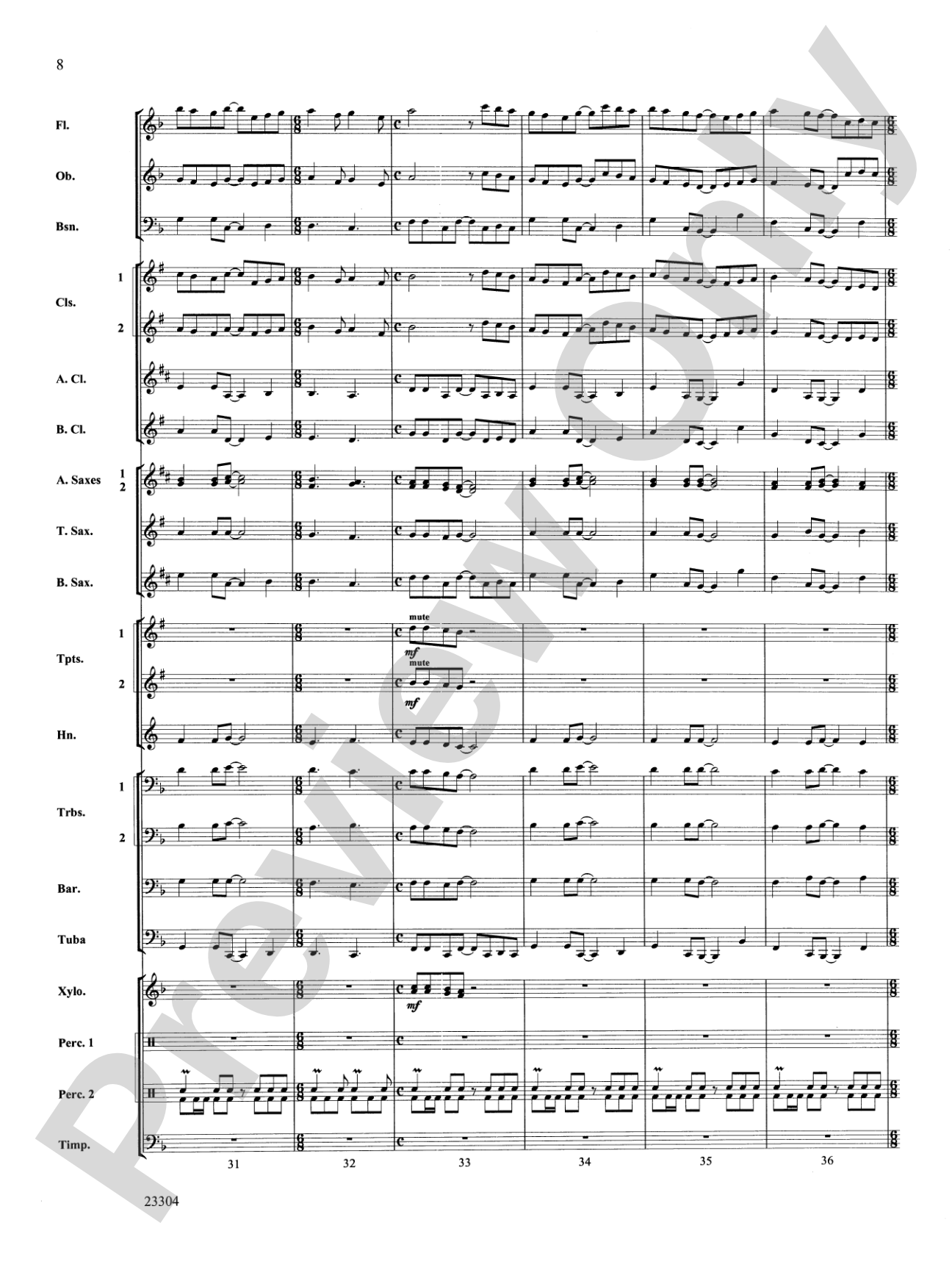 Ciudad de Festivales: Concert Band Conductor Score & Parts