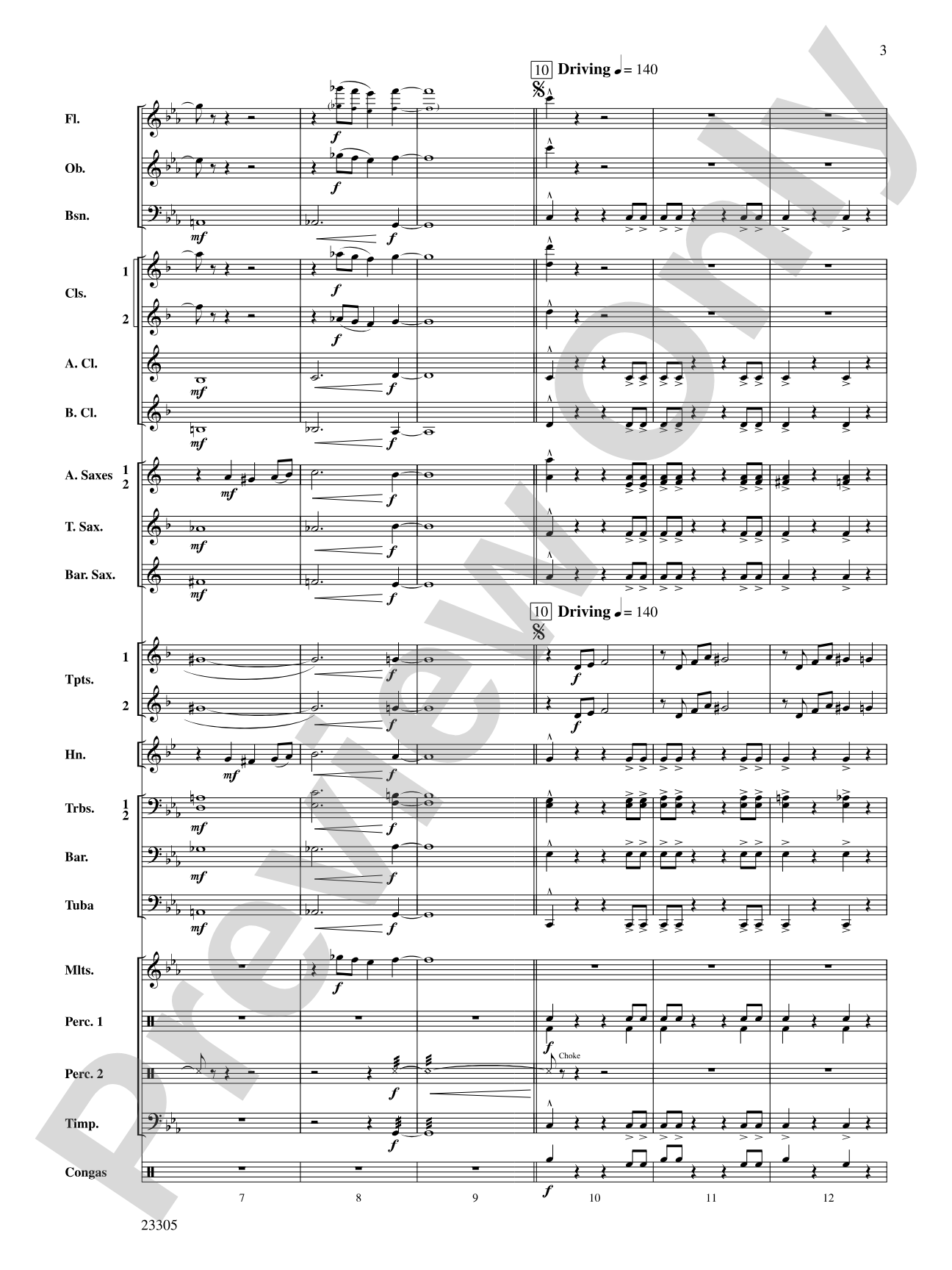 Spy Chase: Concert Band Conductor Score & Parts