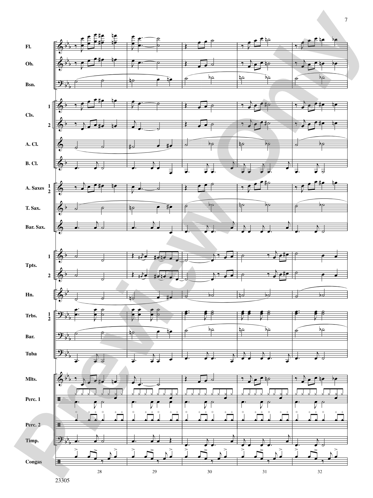 Spy Chase: Concert Band Conductor Score & Parts