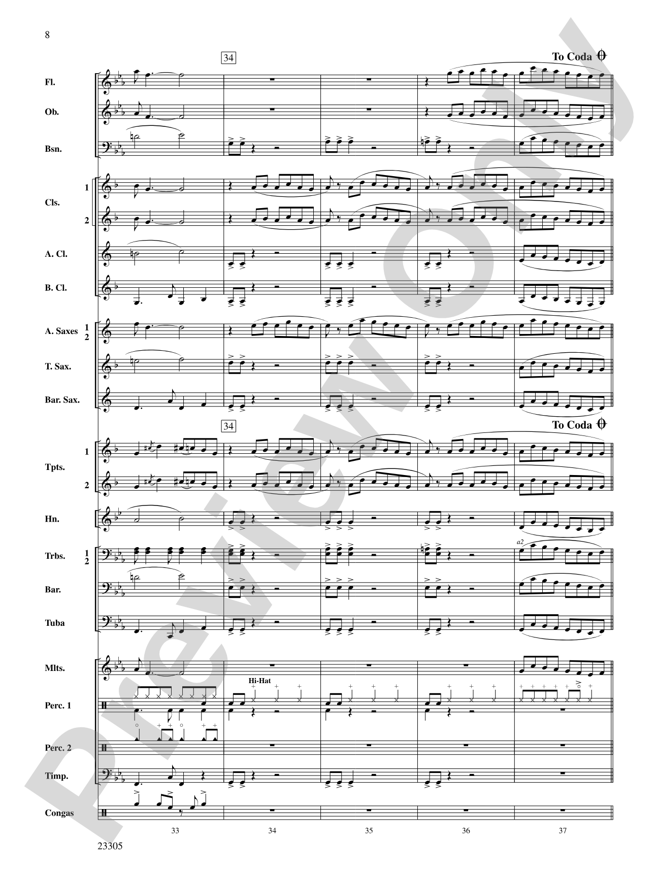 Spy Chase: Concert Band Conductor Score & Parts