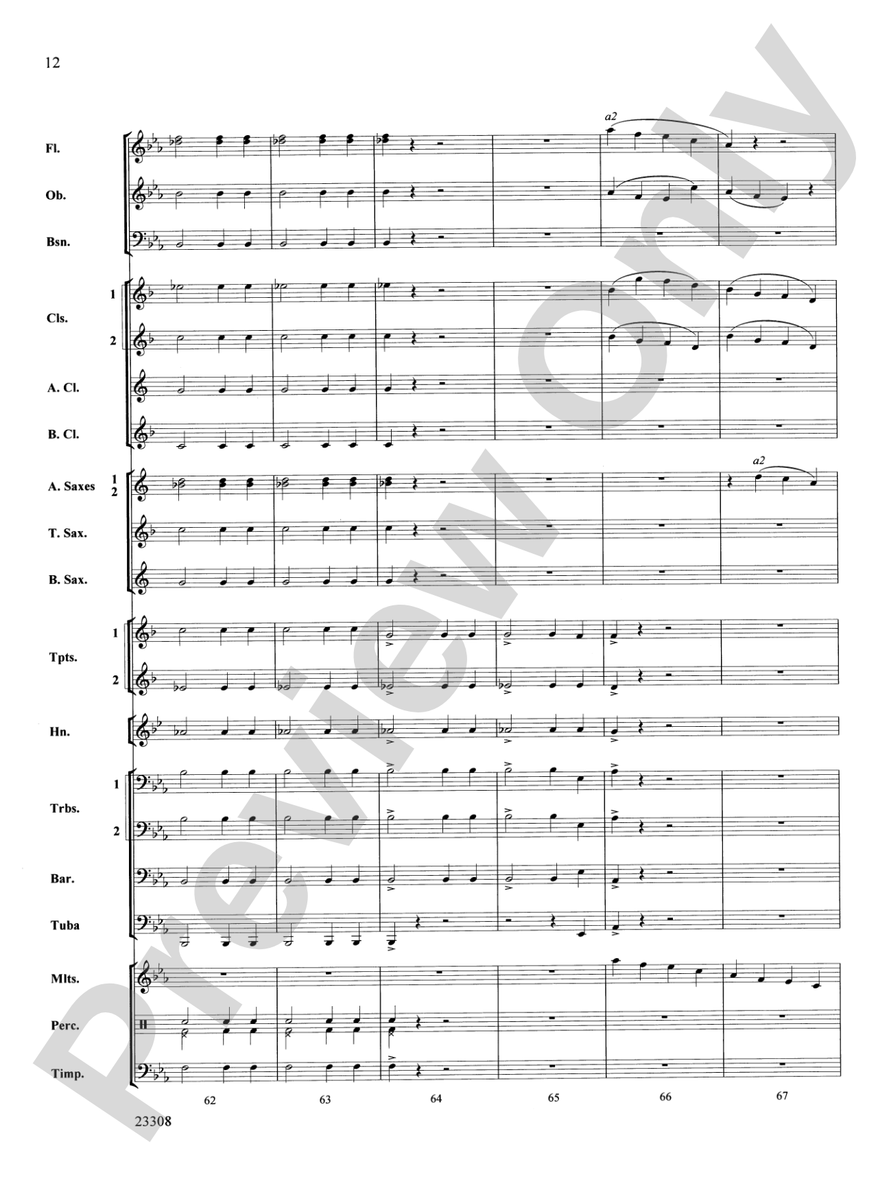 Russian Easter Overture: Concert Band Conductor Score & Parts