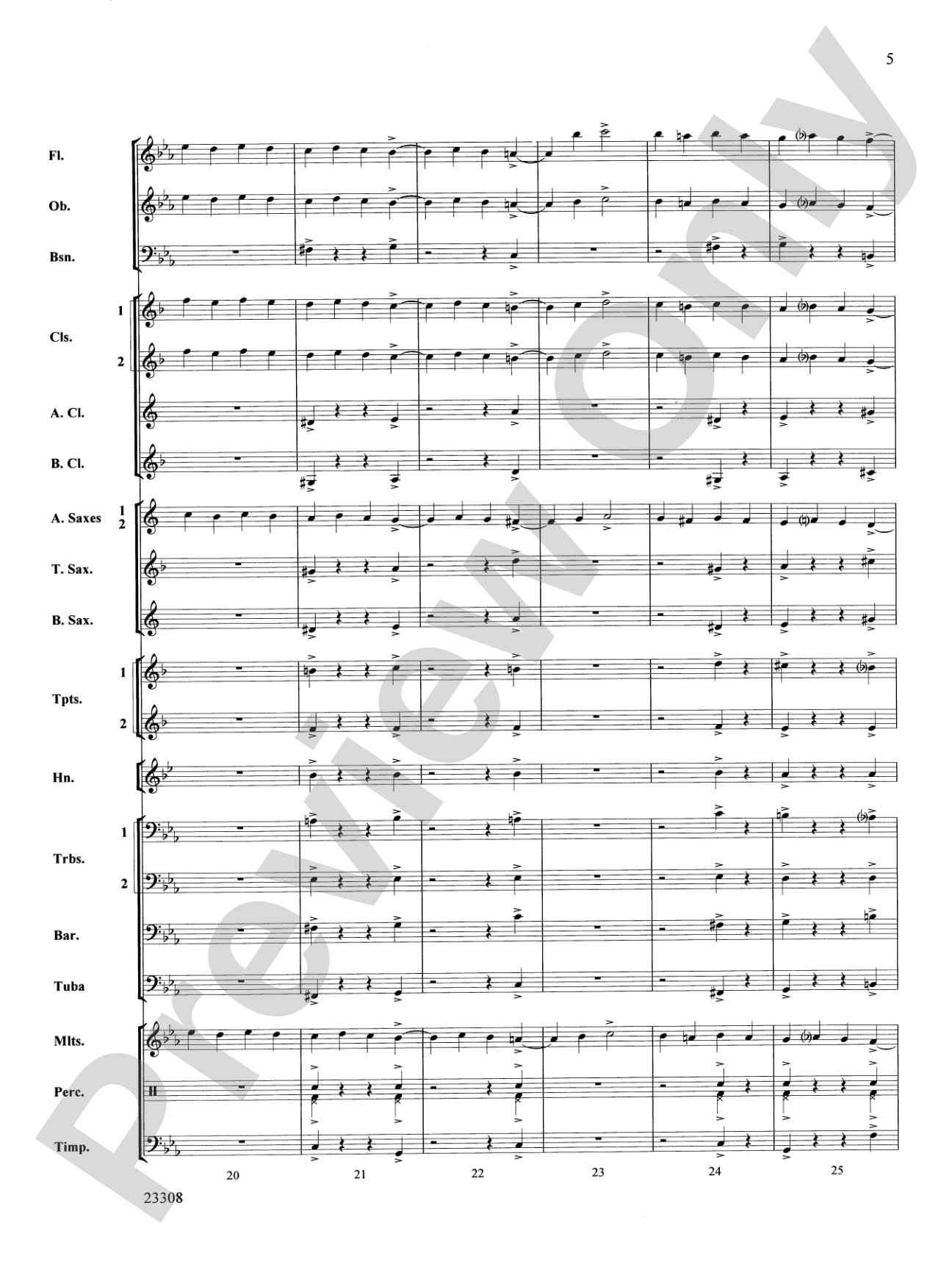 Russian Easter Overture: Concert Band Conductor Score & Parts