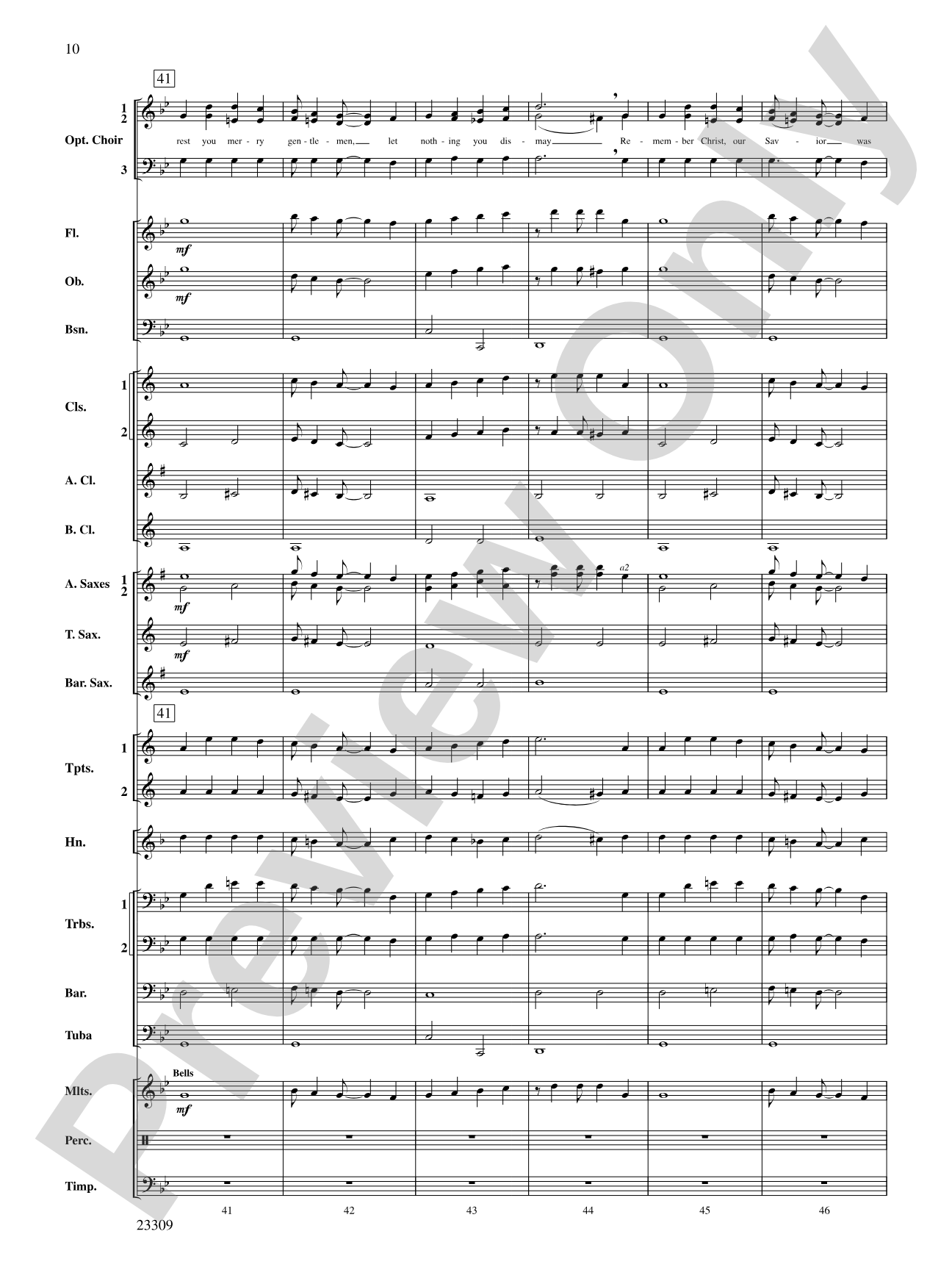 Merry Christmas to All (A Medley of Carols): Concert Band Conductor Score & Parts