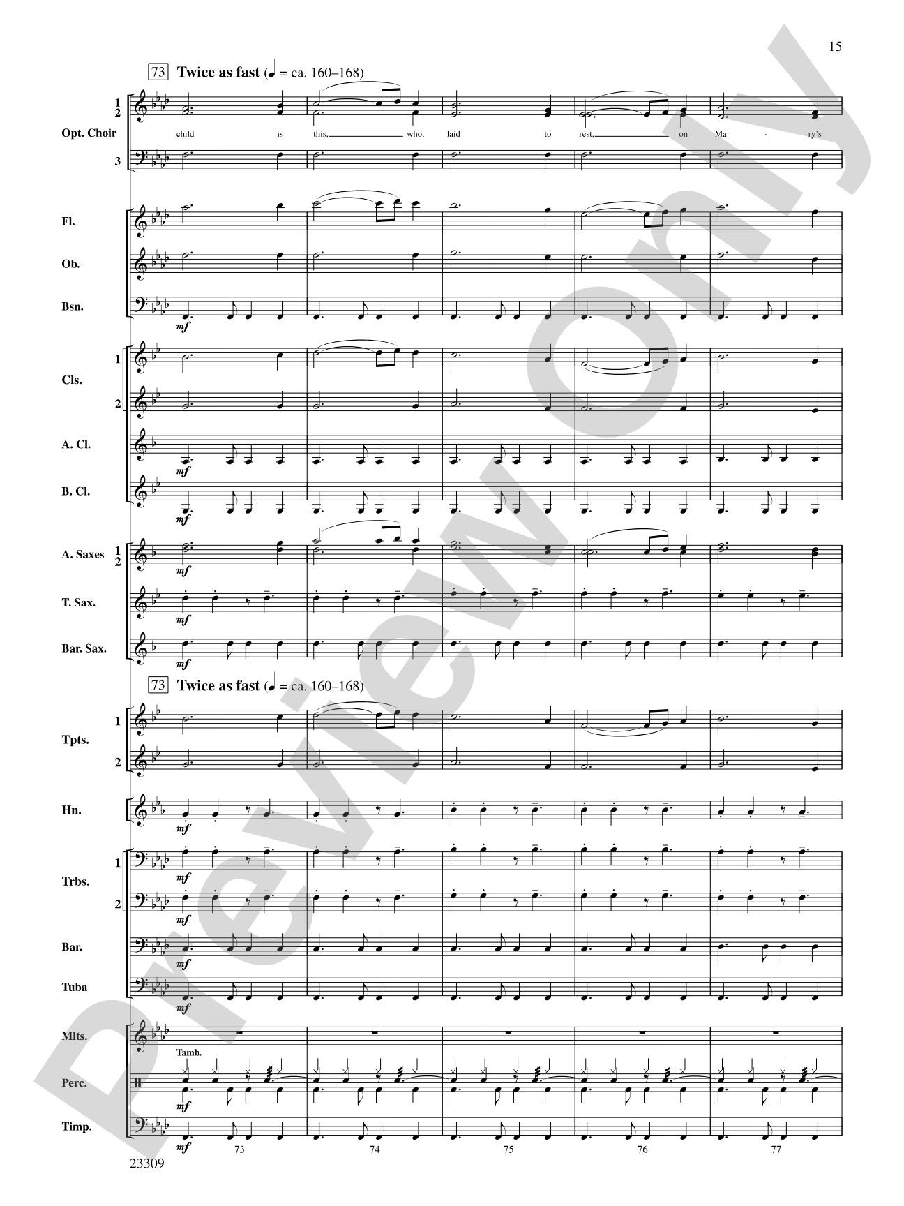Merry Christmas to All (A Medley of Carols): Concert Band Conductor Score & Parts