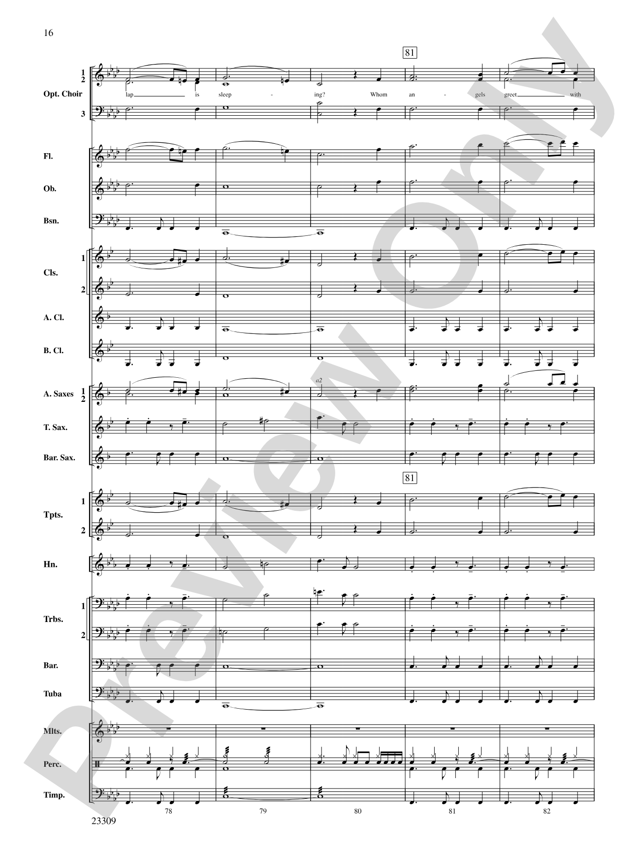 Merry Christmas to All (A Medley of Carols): Concert Band Conductor Score & Parts