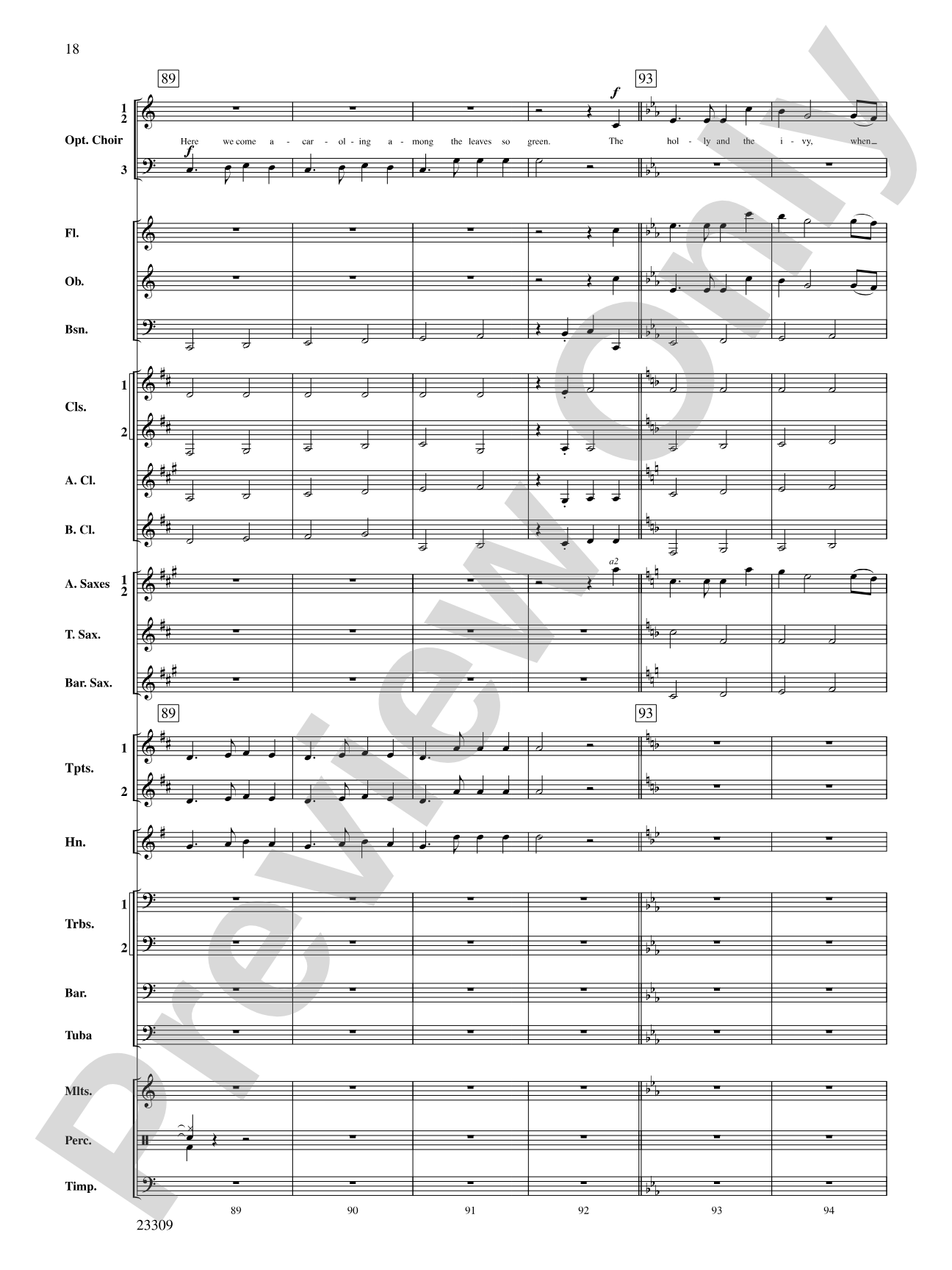 Merry Christmas to All (A Medley of Carols): Concert Band Conductor Score & Parts