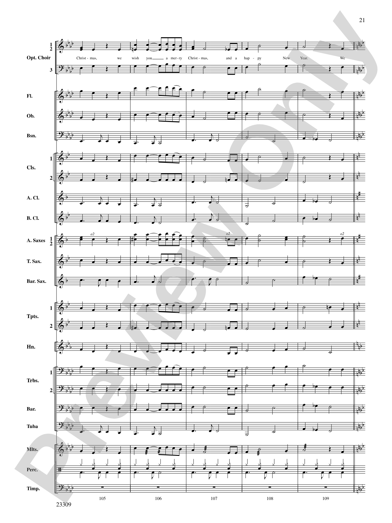 Merry Christmas to All (A Medley of Carols): Concert Band Conductor Score & Parts