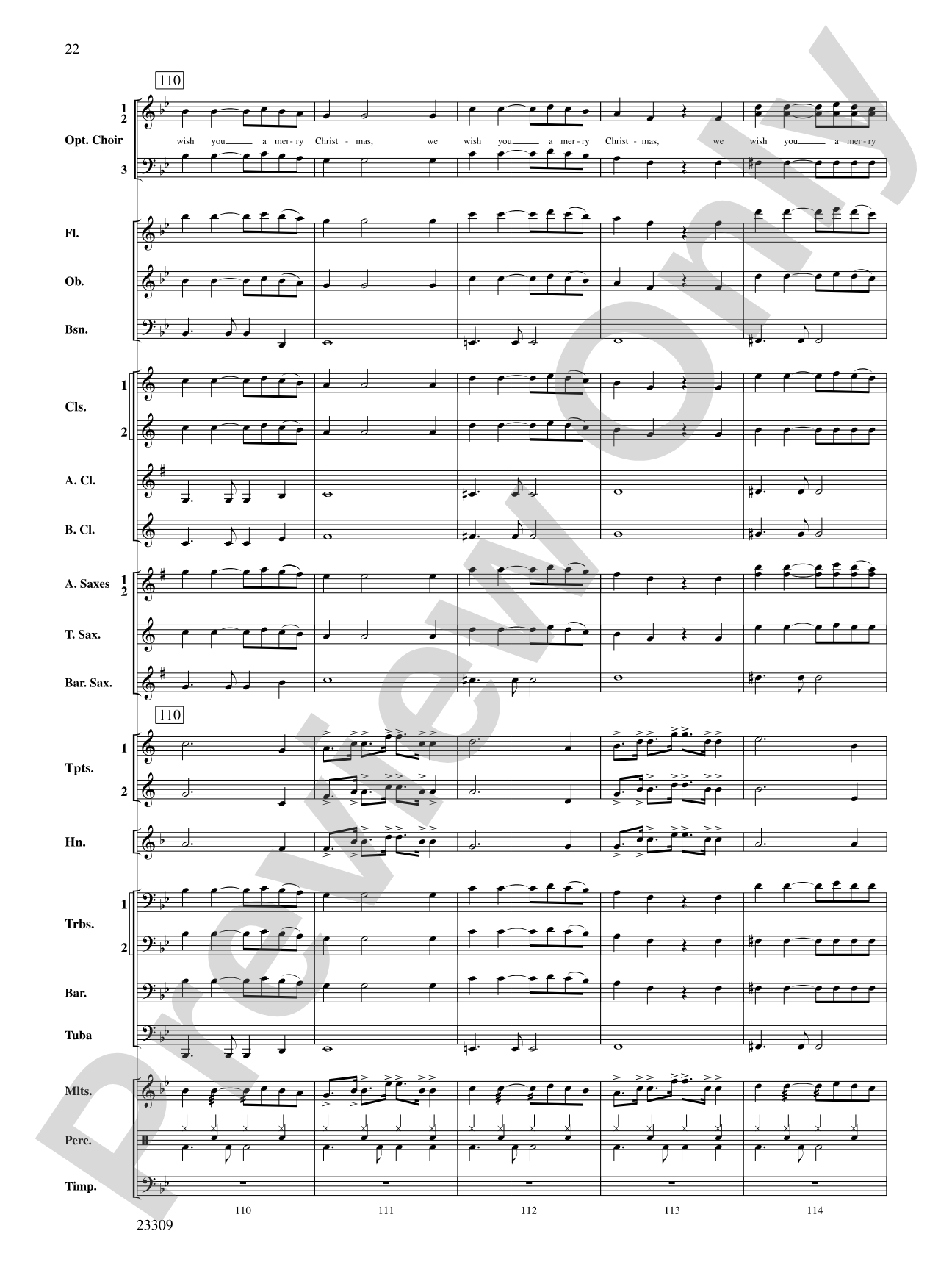 Merry Christmas to All (A Medley of Carols): Concert Band Conductor Score & Parts
