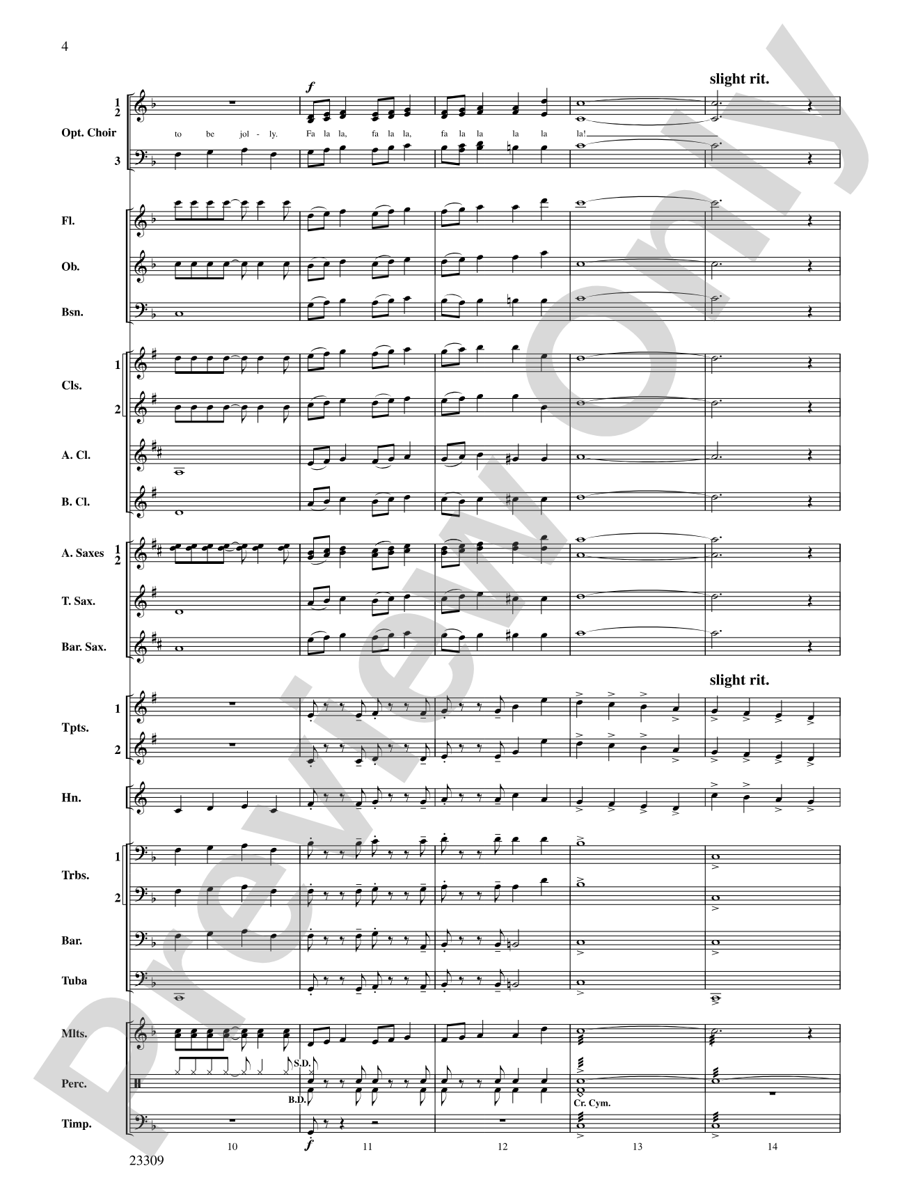 Merry Christmas to All (A Medley of Carols): Concert Band Conductor Score & Parts