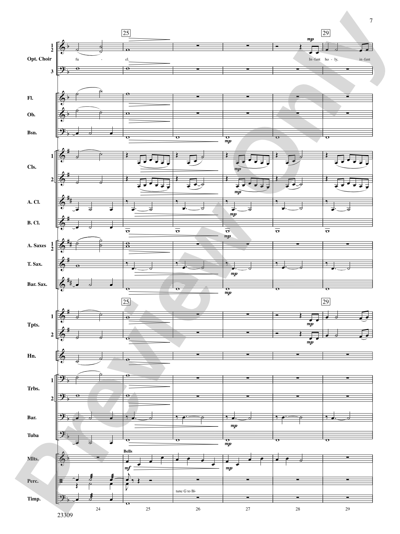 Merry Christmas to All (A Medley of Carols): Concert Band Conductor Score & Parts