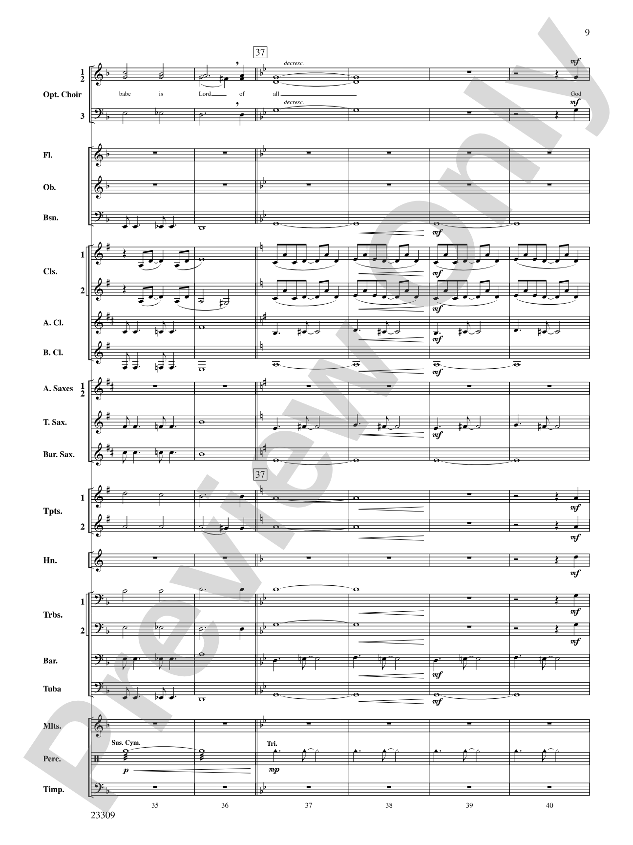 Merry Christmas to All (A Medley of Carols): Concert Band Conductor Score & Parts