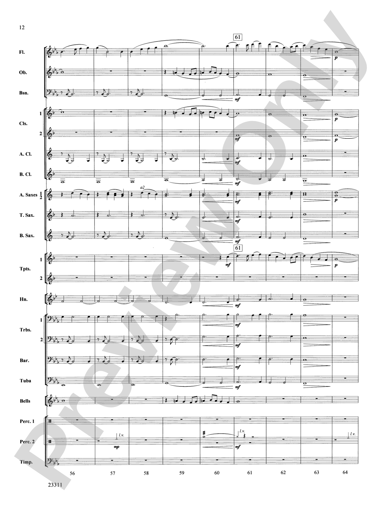 Awakened Like the Morn: Concert Band Conductor Score & Parts