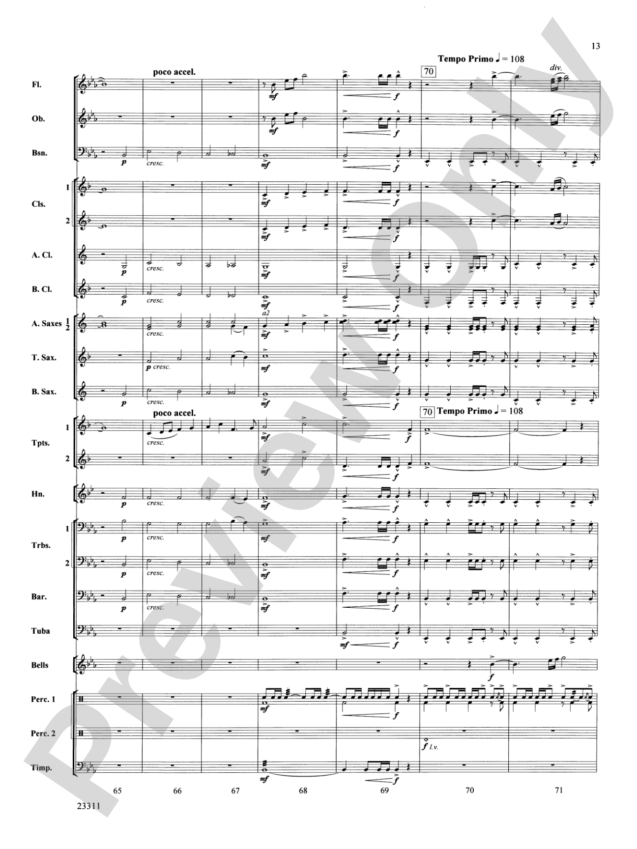 Awakened Like the Morn: Concert Band Conductor Score & Parts
