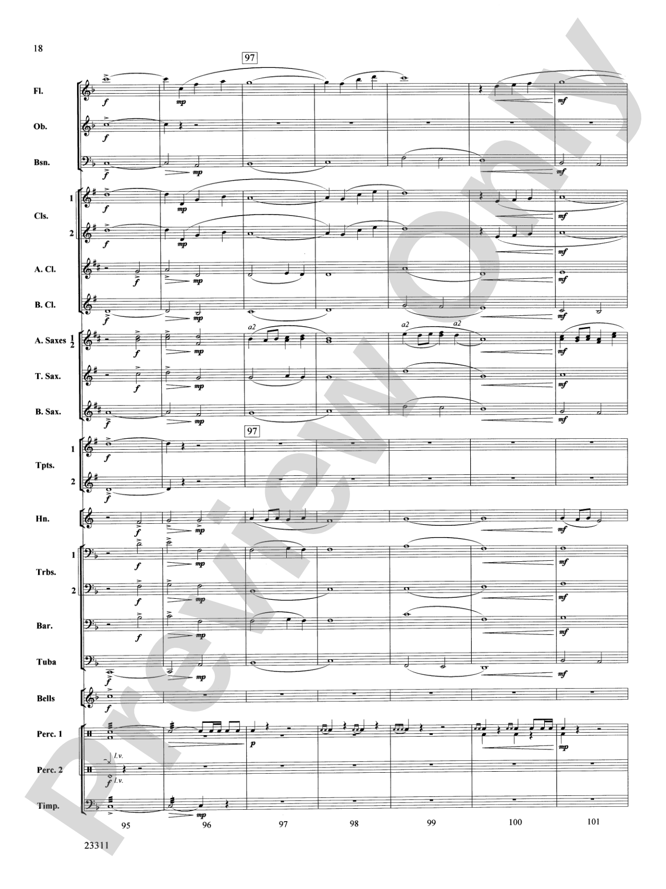 Awakened Like the Morn: Concert Band Conductor Score & Parts