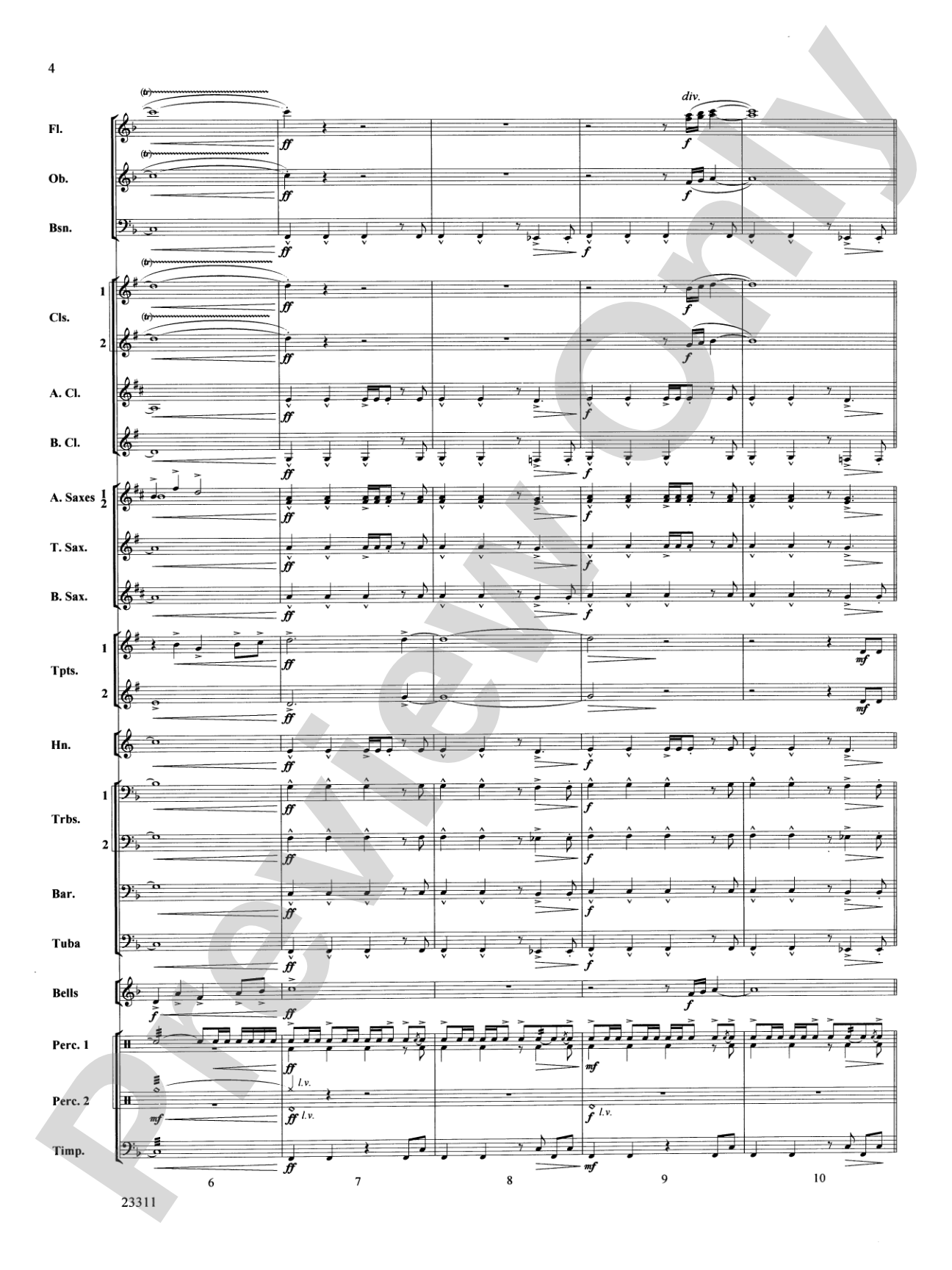 Awakened Like the Morn: Concert Band Conductor Score & Parts
