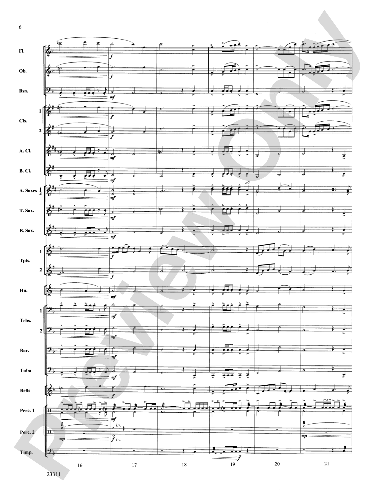 Awakened Like the Morn: Concert Band Conductor Score & Parts