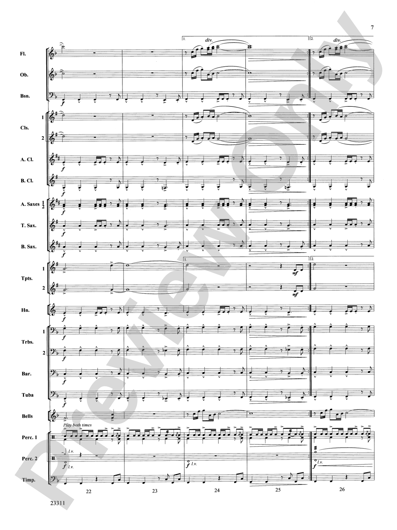 Awakened Like the Morn: Concert Band Conductor Score & Parts
