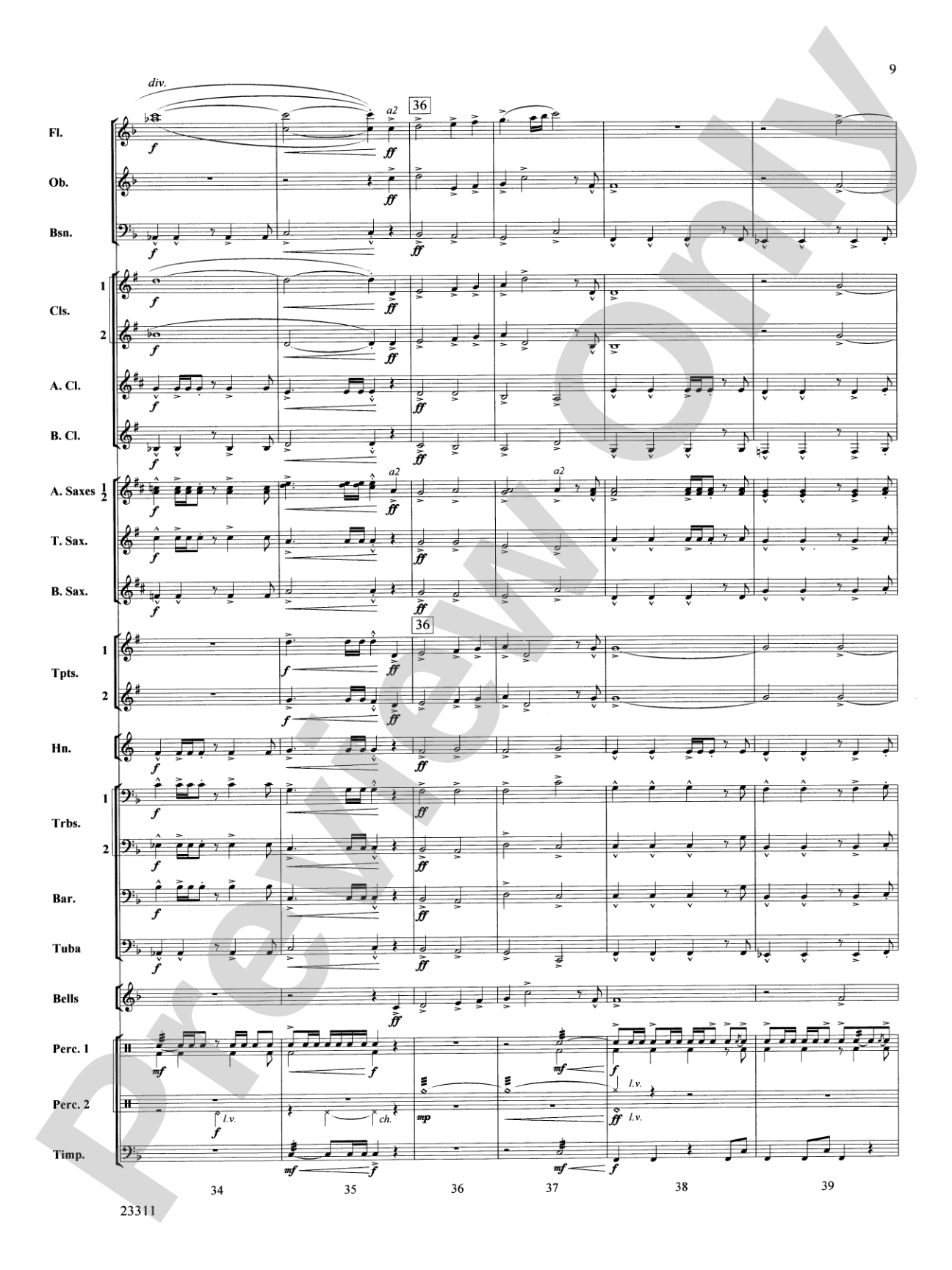 Awakened Like the Morn: Concert Band Conductor Score & Parts