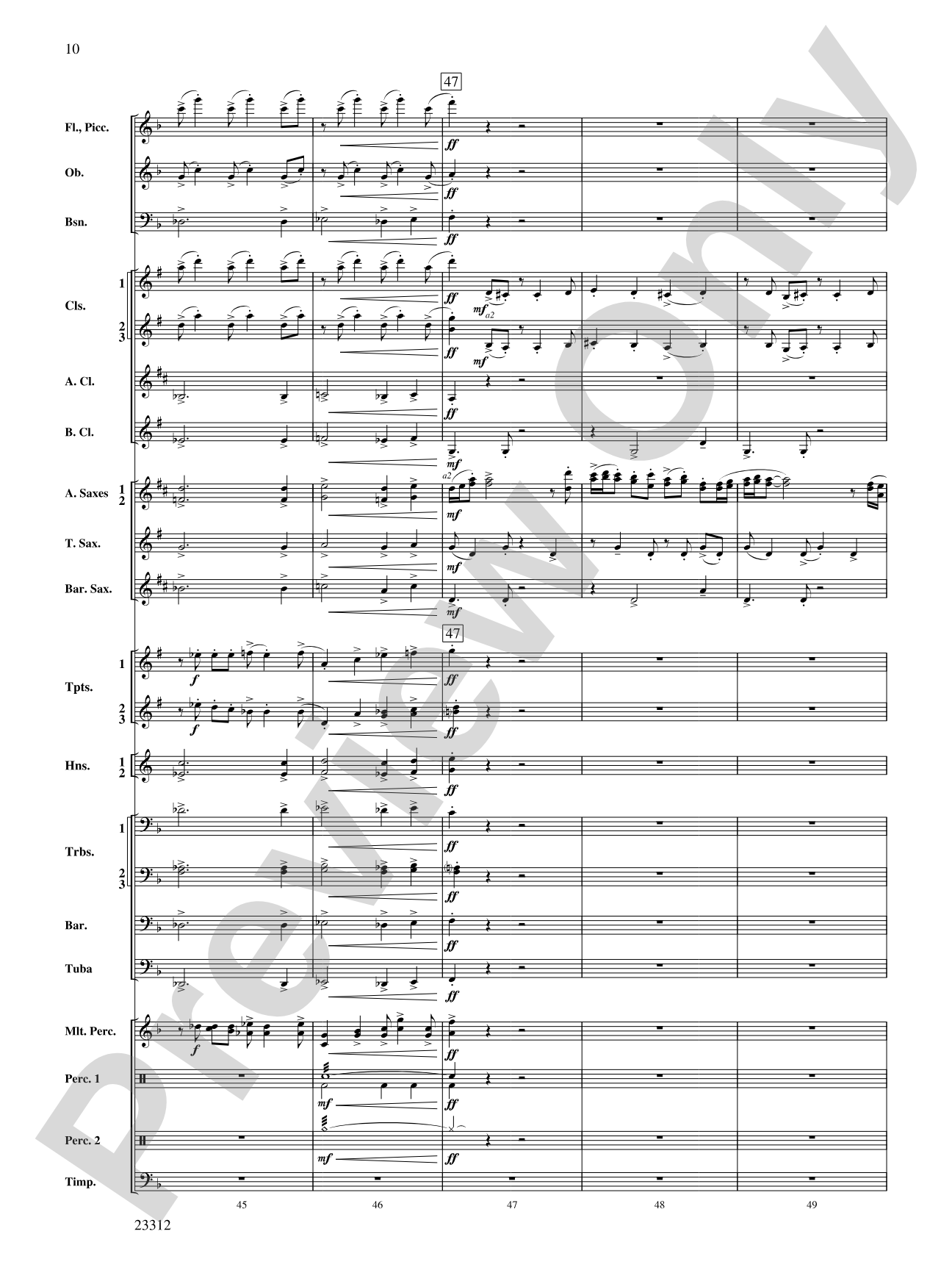 Three Miniatures for Winds and Percussion: Concert Band Conductor Score & Parts