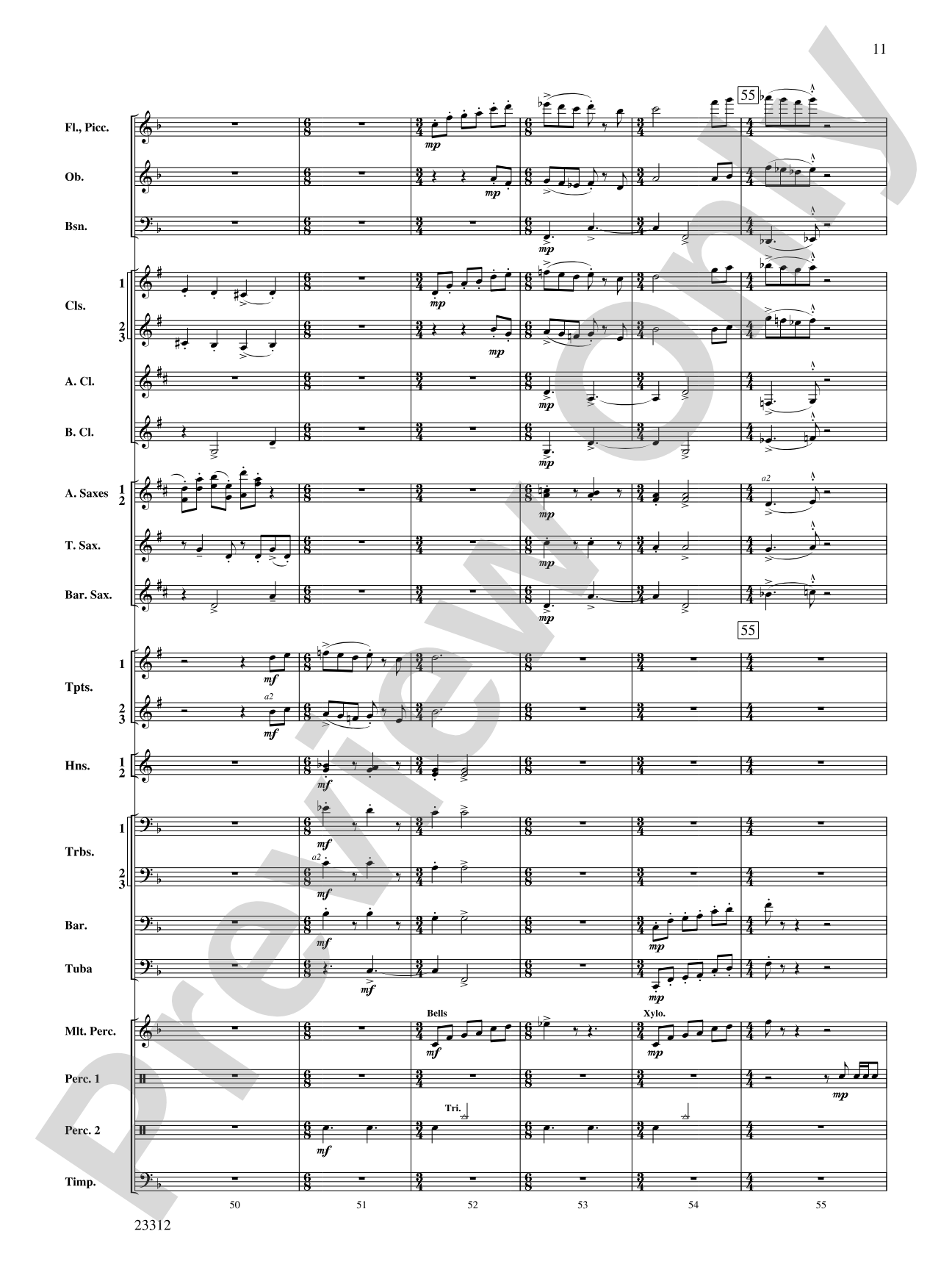 Three Miniatures for Winds and Percussion: Concert Band Conductor Score & Parts