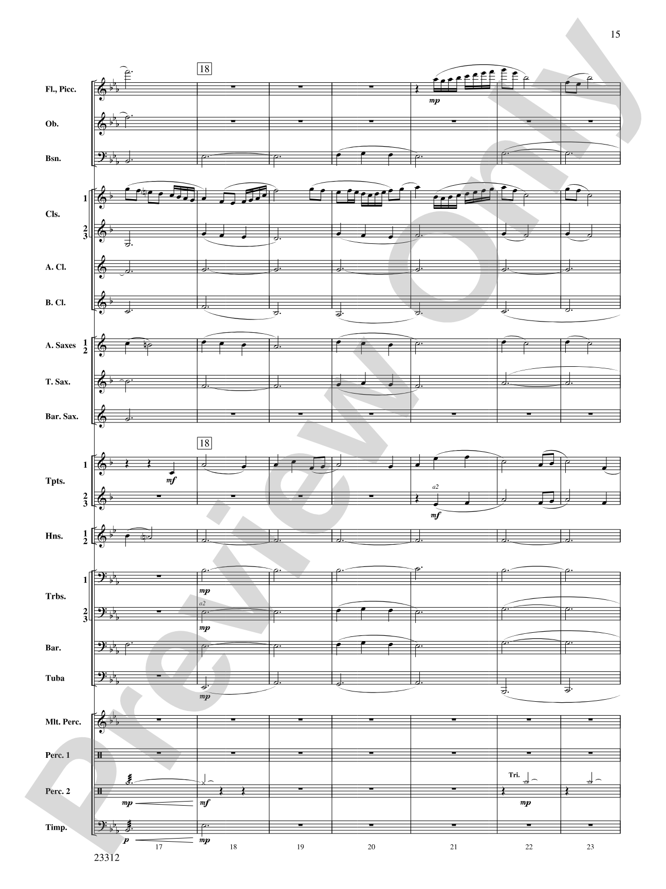 Three Miniatures for Winds and Percussion: Concert Band Conductor Score & Parts