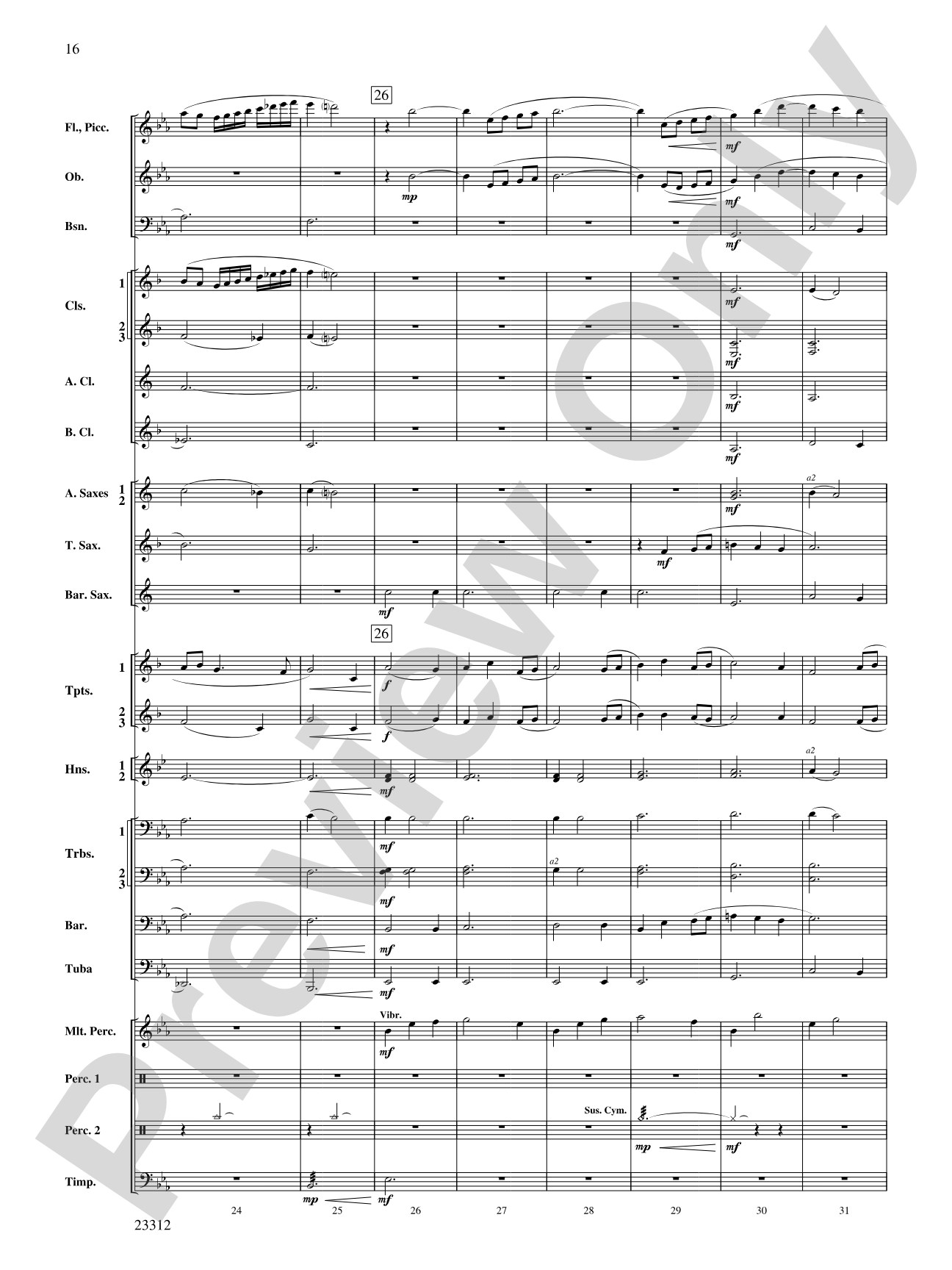 Three Miniatures for Winds and Percussion: Concert Band Conductor Score & Parts